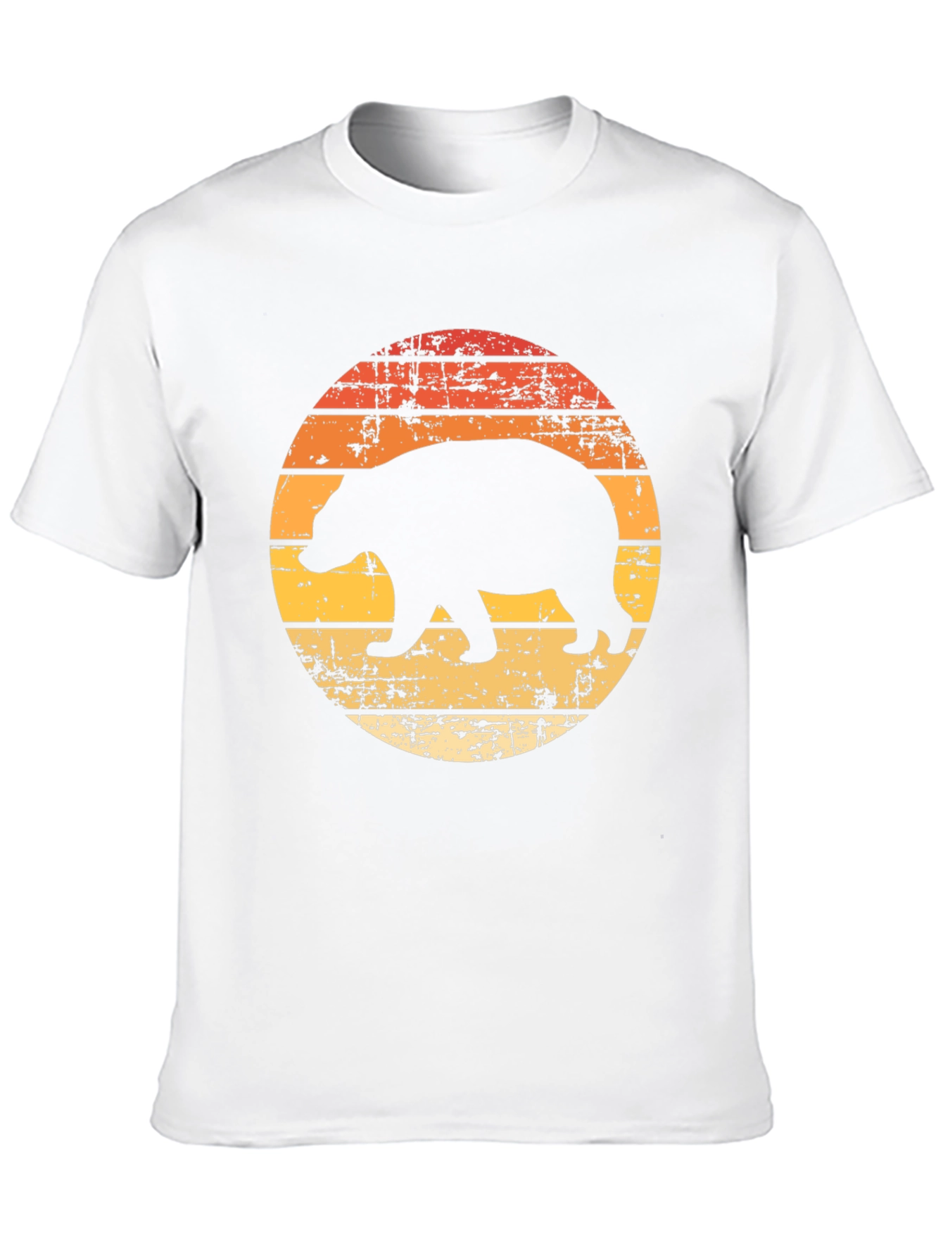 Retro Bear Graphic Tee - Black