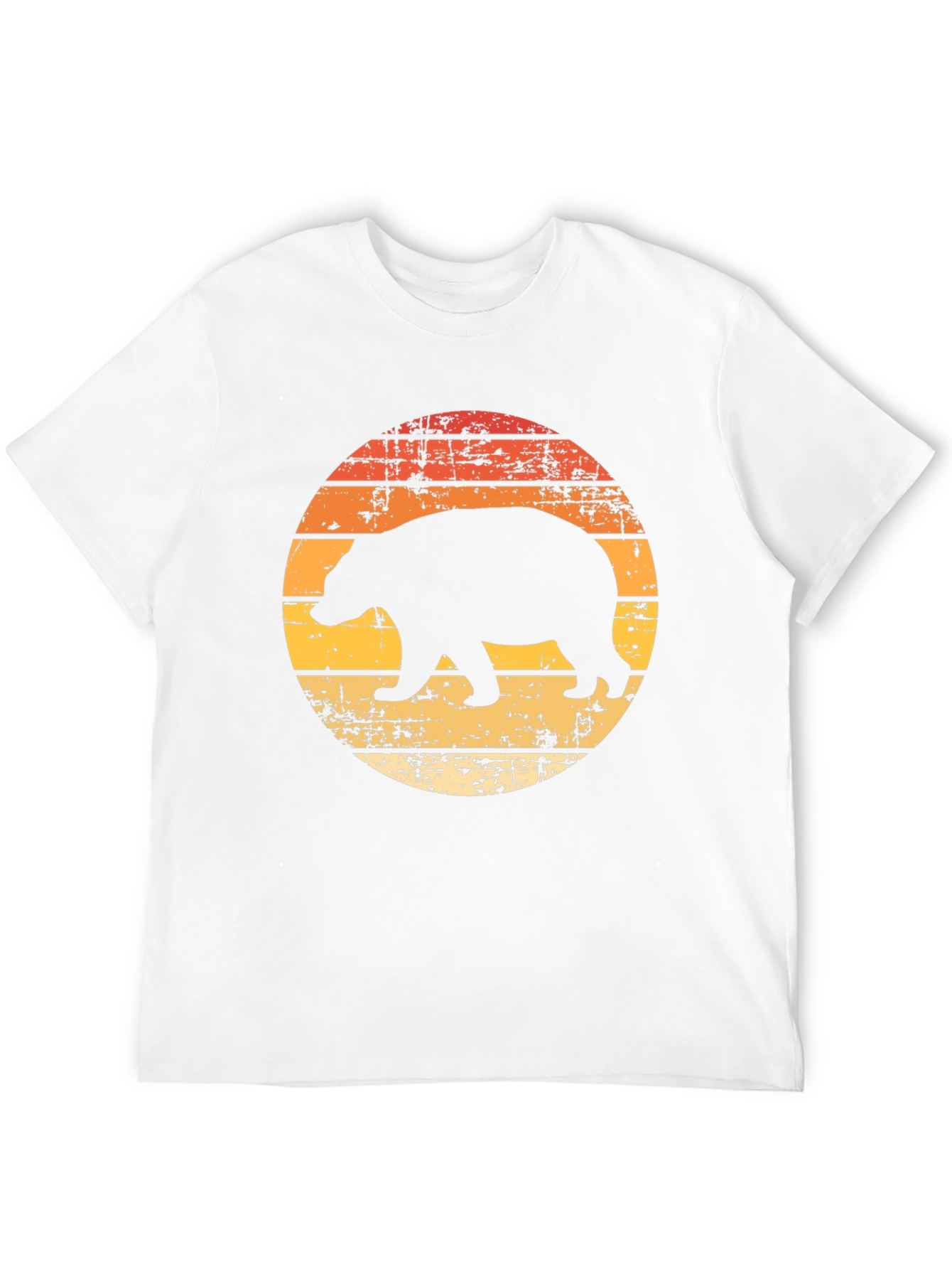 Retro Bear Graphic Tee - Black