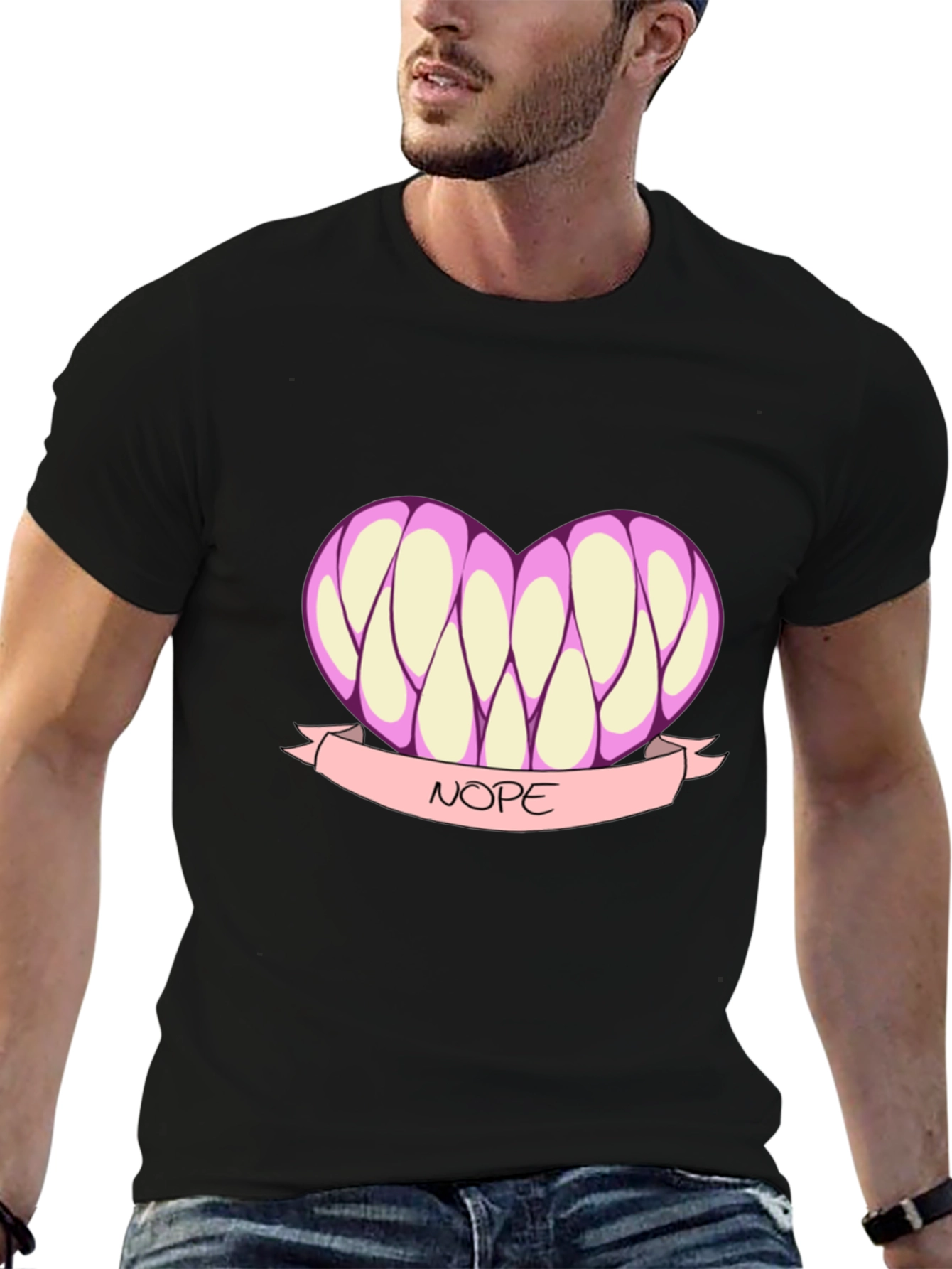 Nope Heart T-Shirt - Funny Graphic Tee