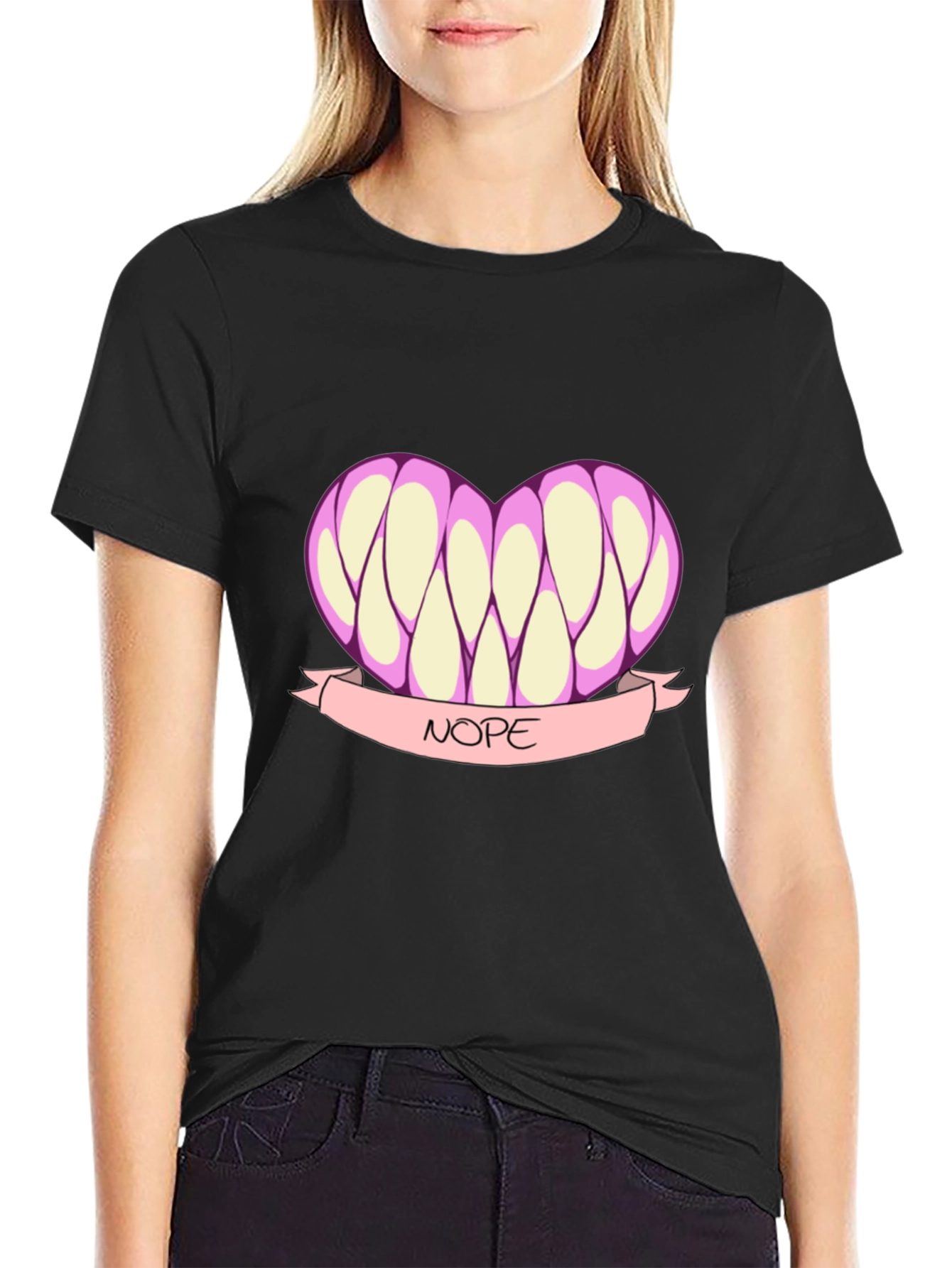 Nope Heart T-Shirt - Funny Graphic Tee