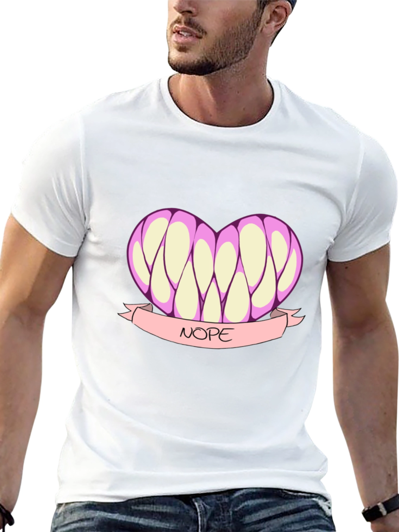 Nope Heart T-Shirt - Funny Graphic Tee