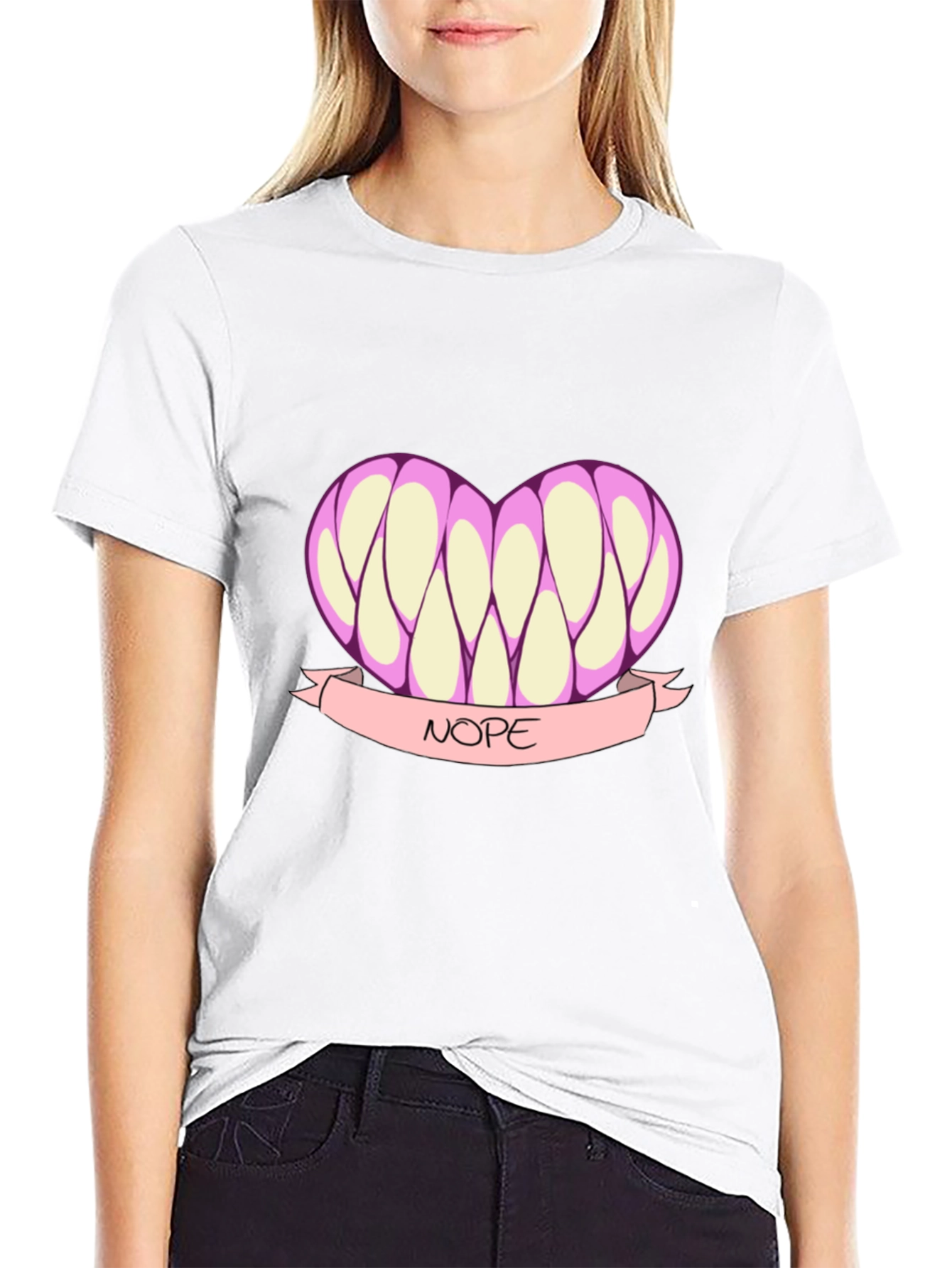 Nope Heart T-Shirt - Funny Graphic Tee
