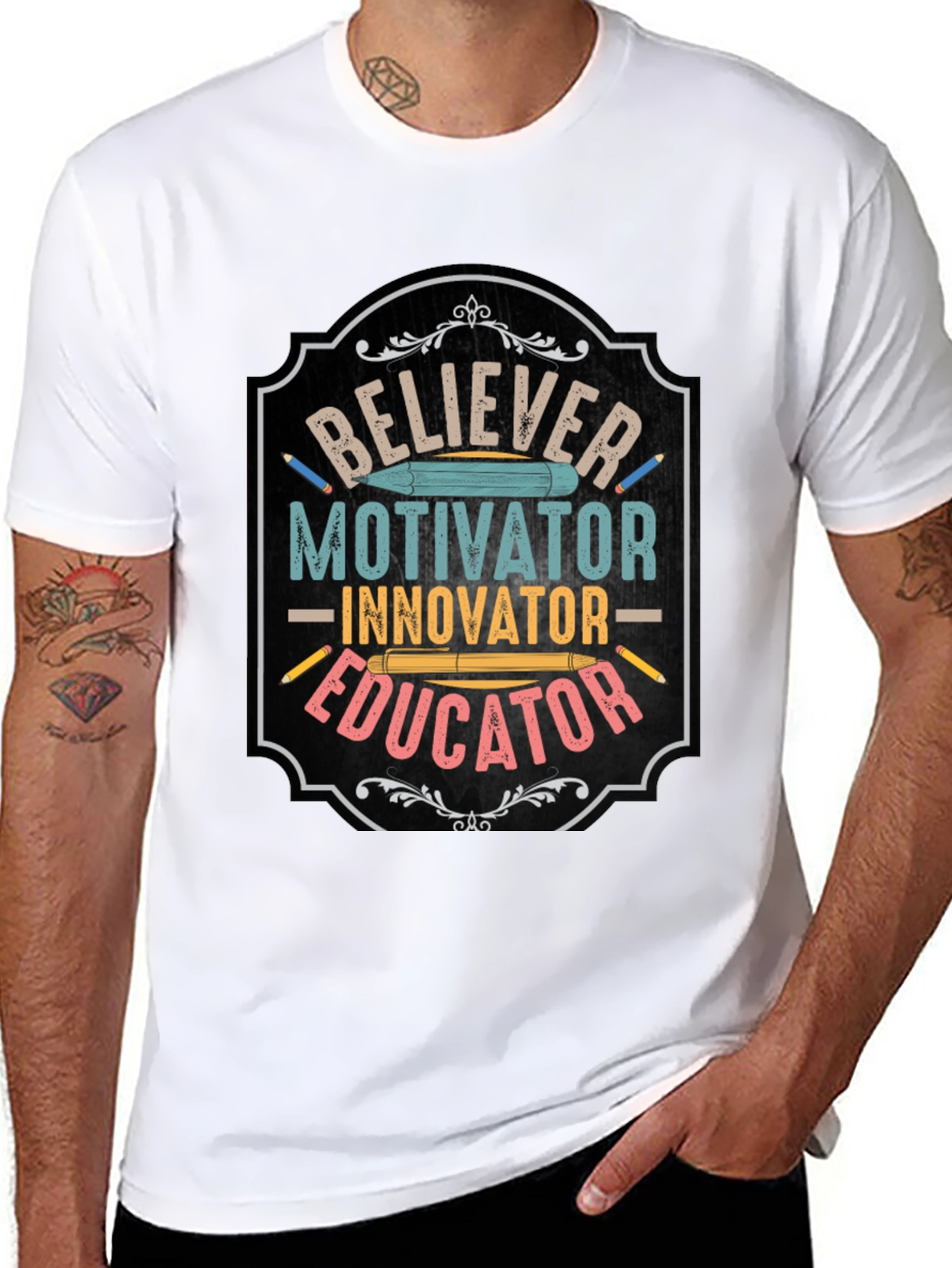 Believer Motivator Educator Graphic Tee