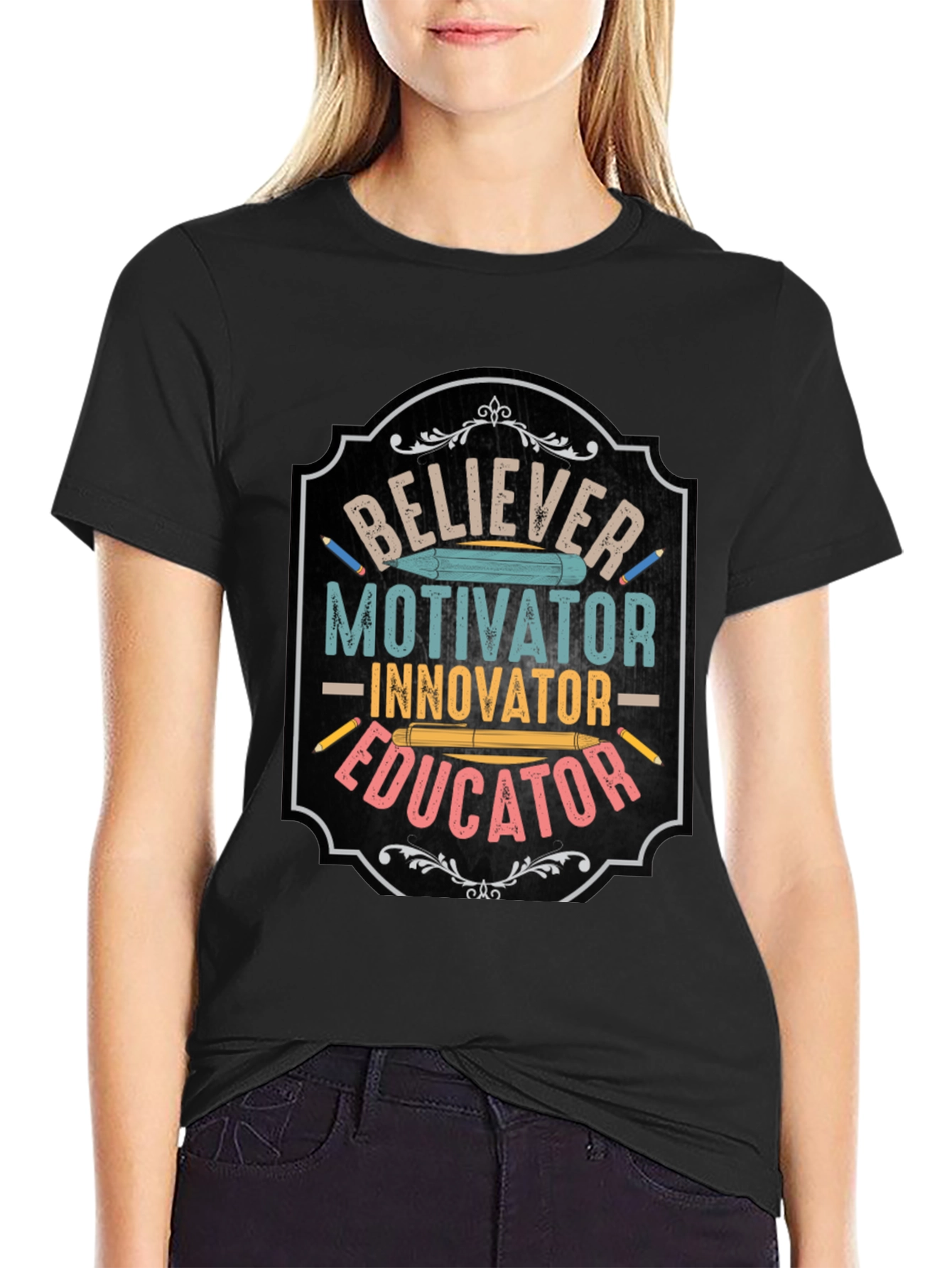 Believer Motivator Educator Graphic Tee