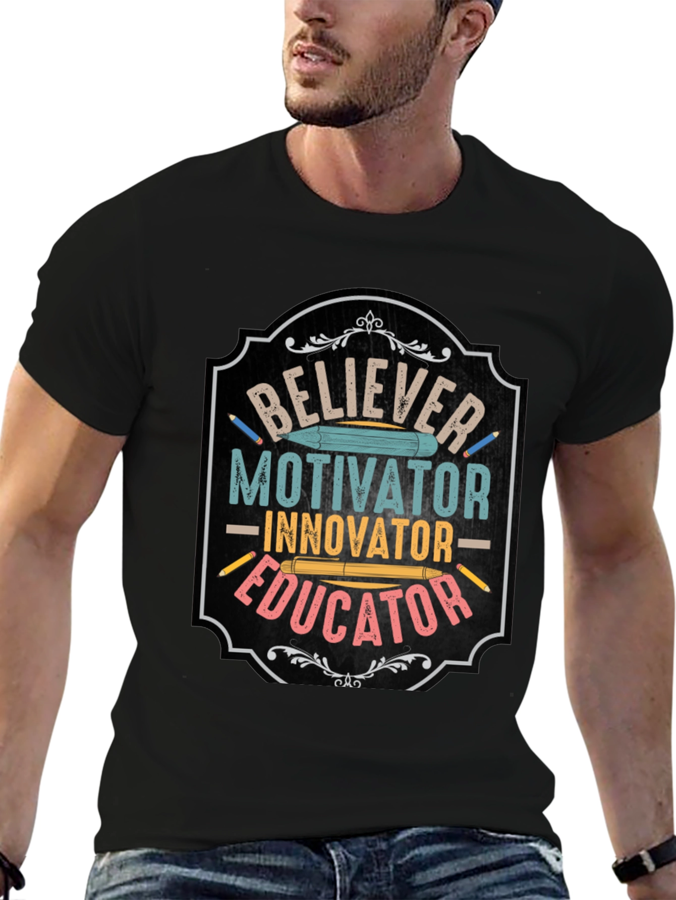 Believer Motivator Educator Graphic Tee