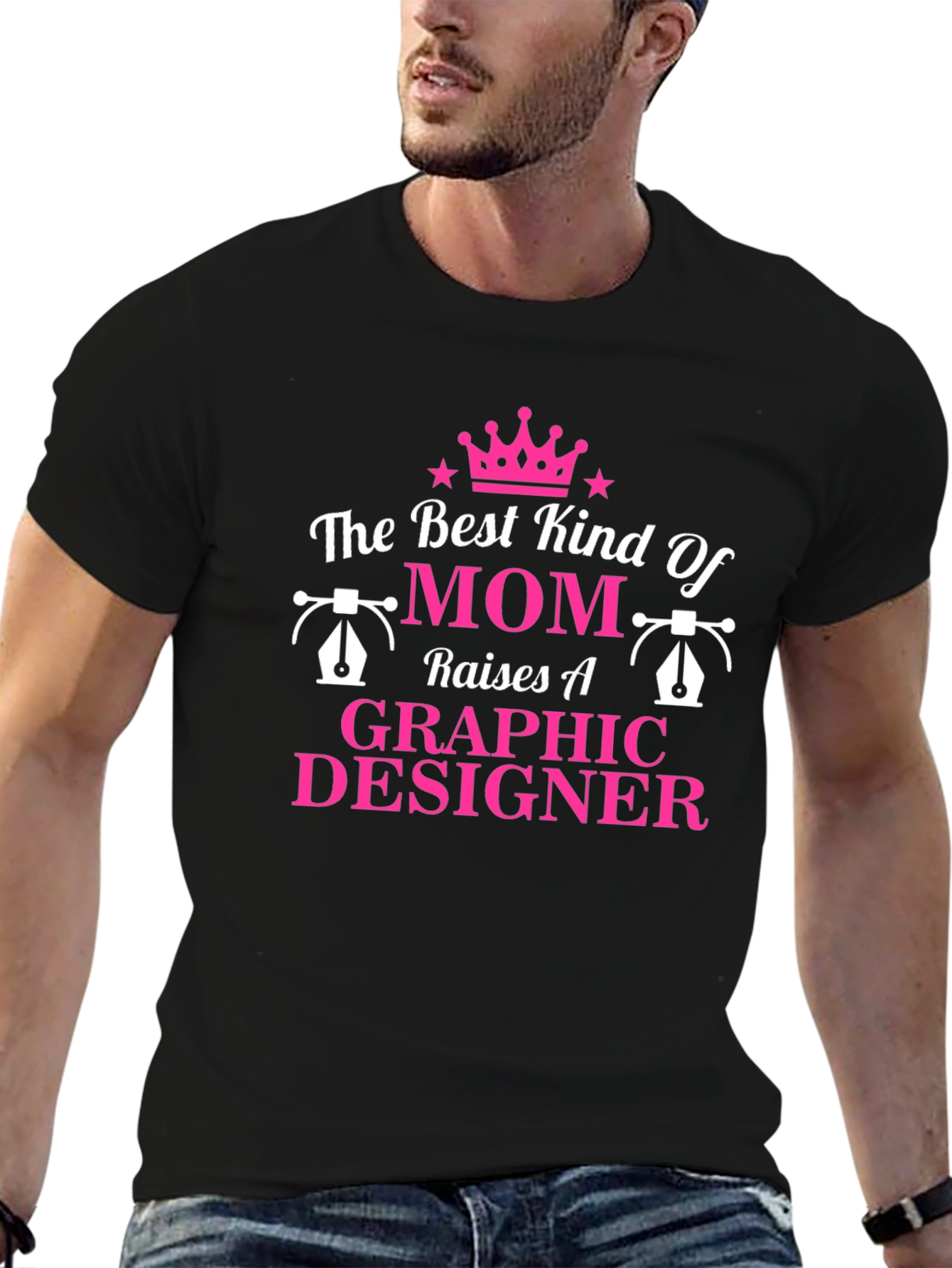 Graphic Designer Mom T-Shirt -  Black Tee