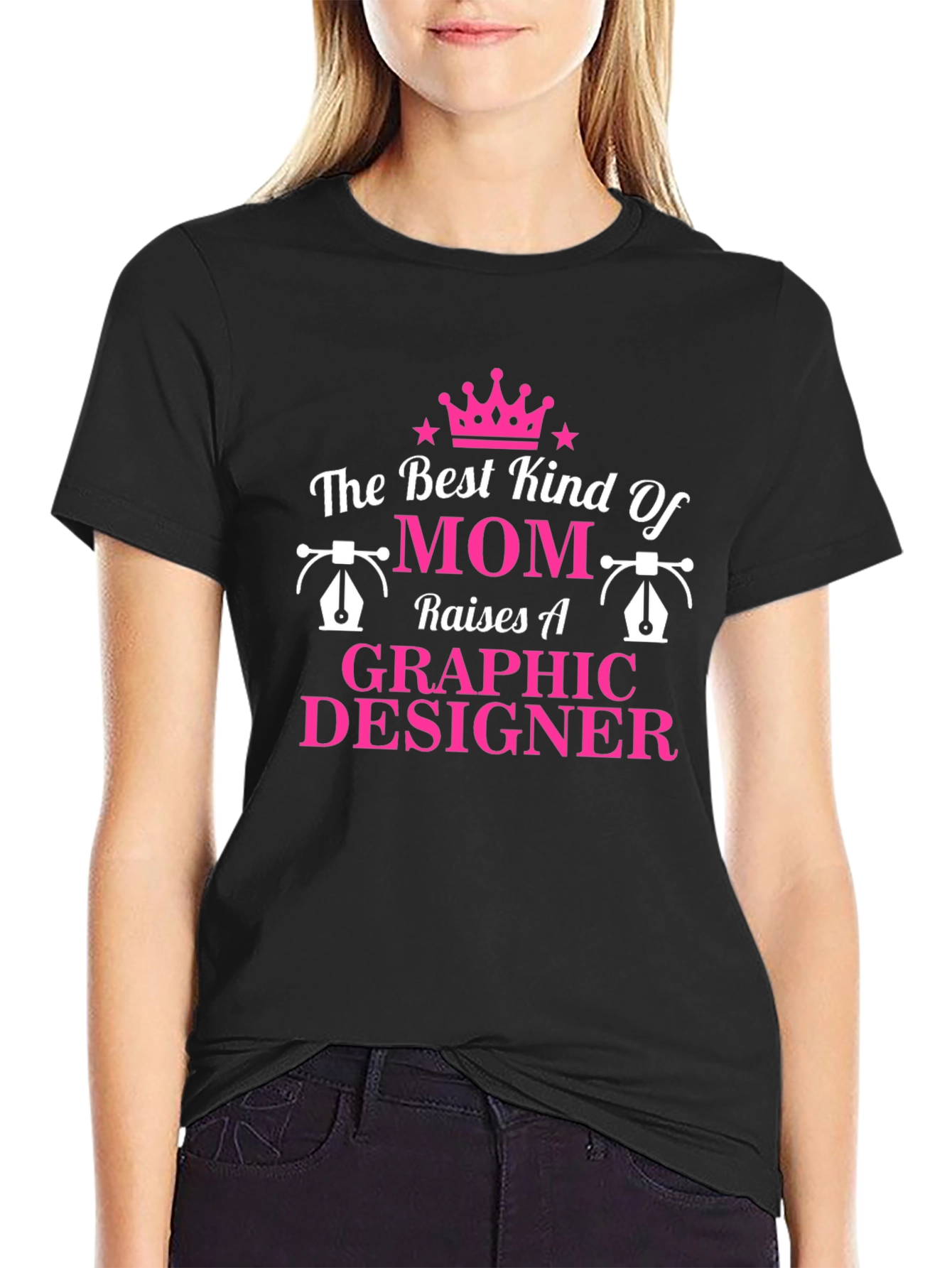 Graphic Designer Mom T-Shirt -  Black Tee