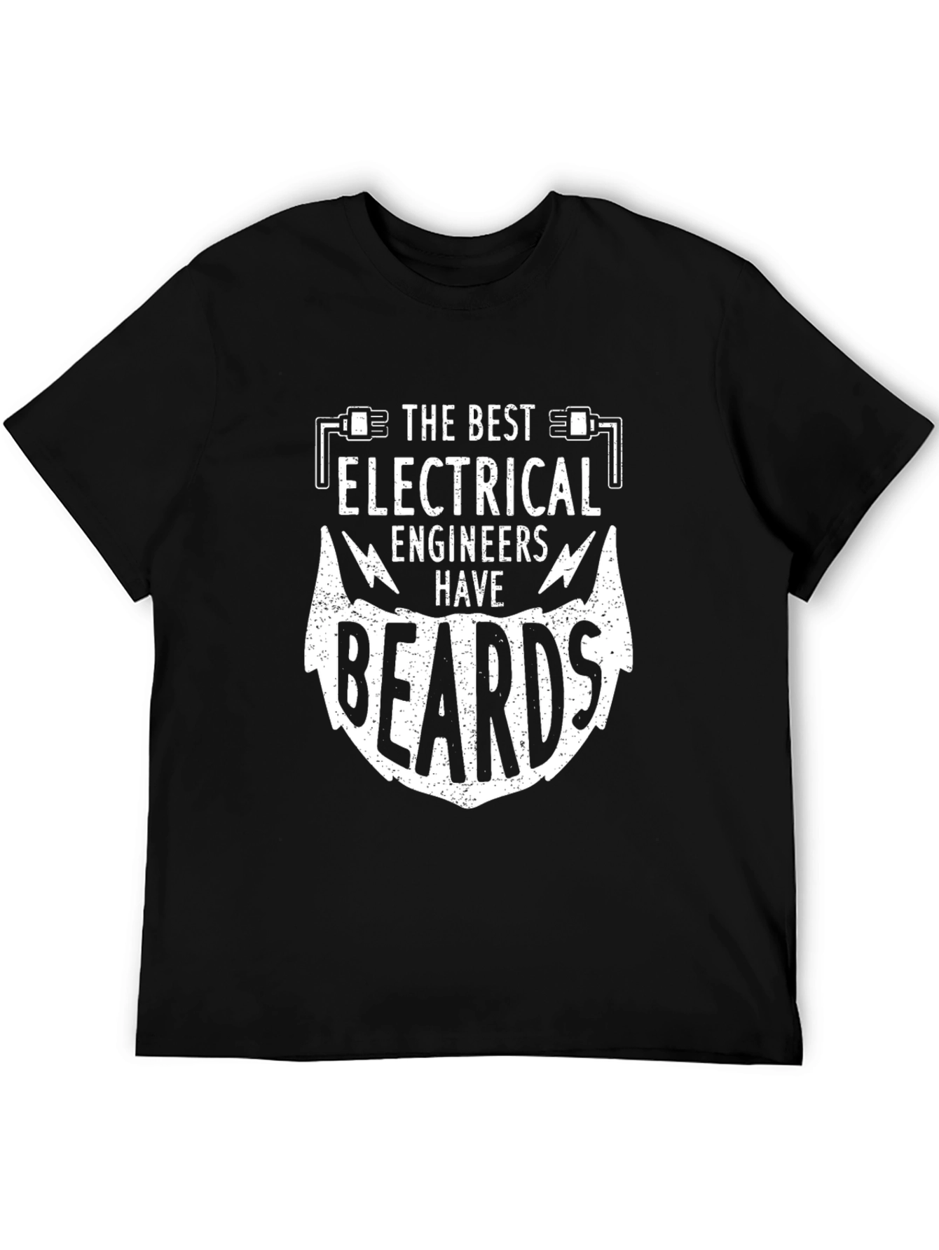 Electrical Engineer Beard T-Shirt - Black