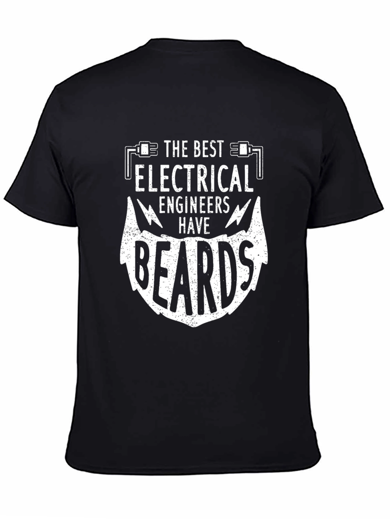 Electrical Engineer Beard T-Shirt - Black