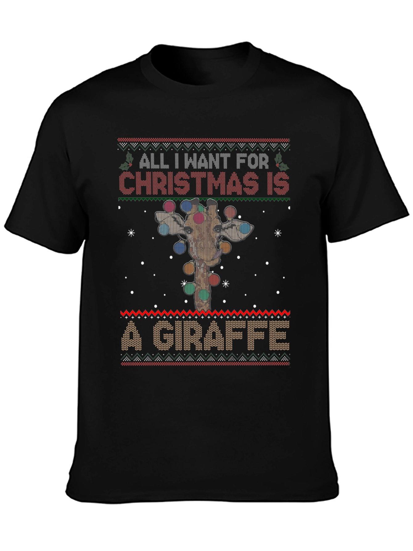 Christmas Giraffe T-Shirt
