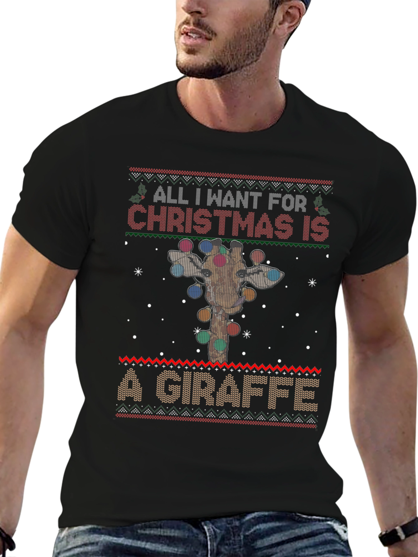 Christmas Giraffe T-Shirt