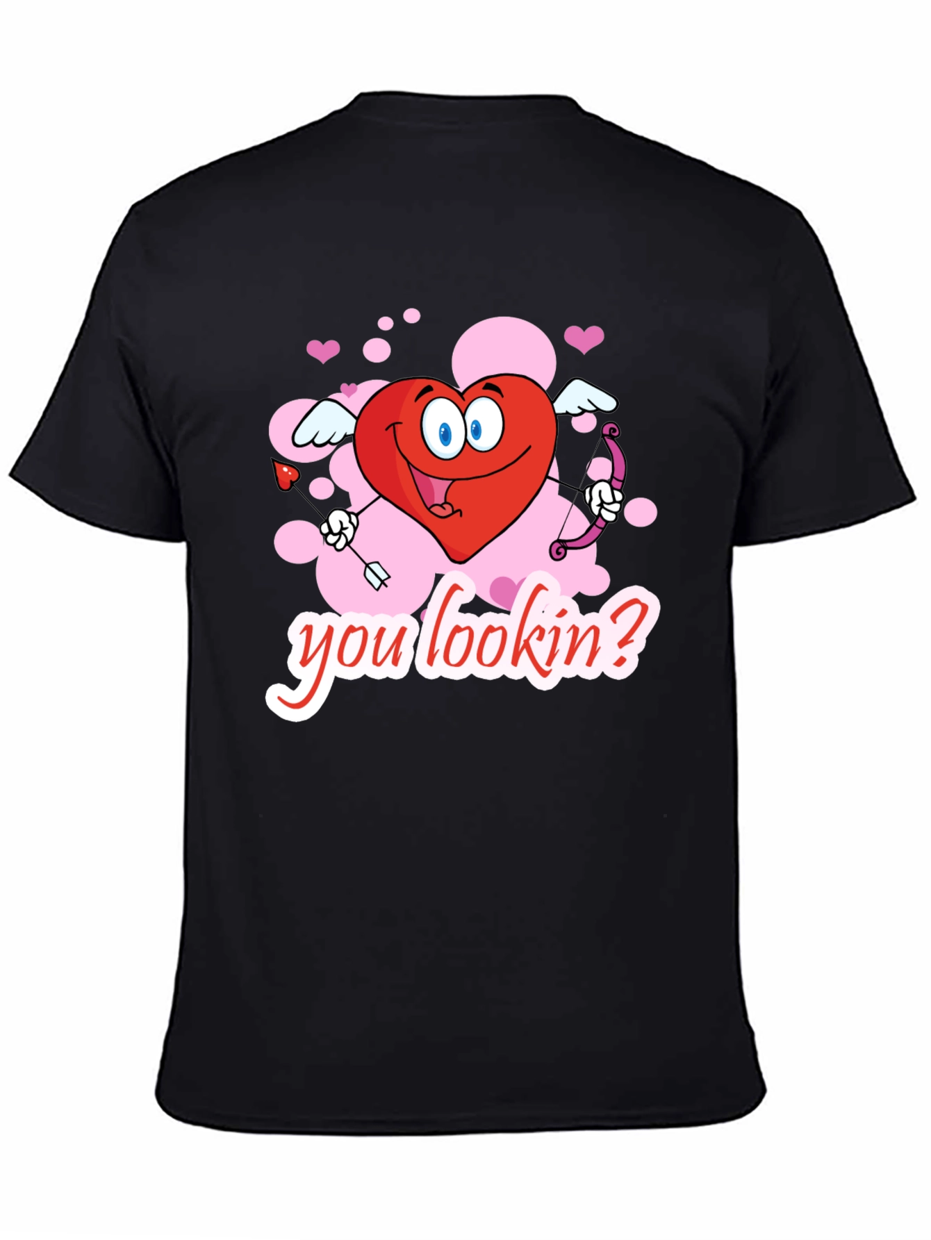 Valentines Cupid Heart Graphic T-Shirt