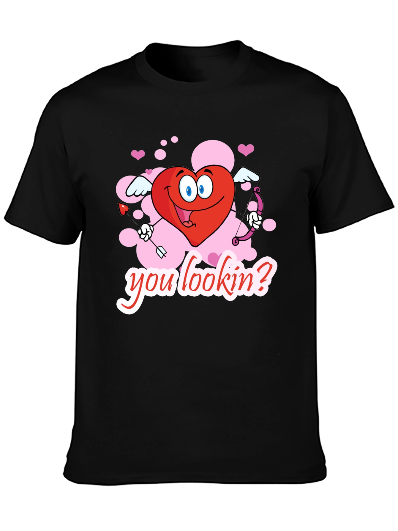 Valentines Cupid Heart Graphic T-Shirt