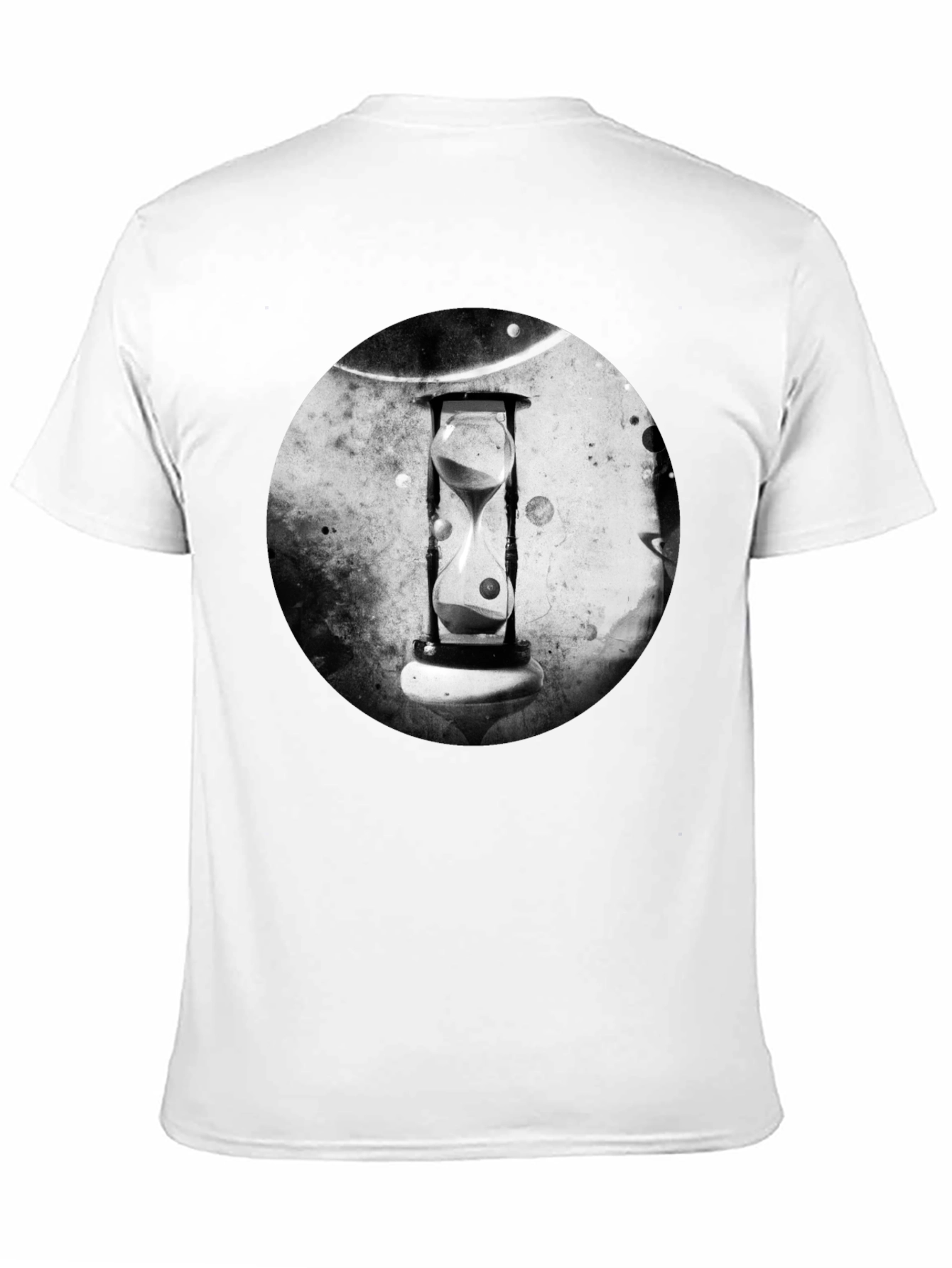 Abstract Hourglass Graphic Print Black T-Shirt