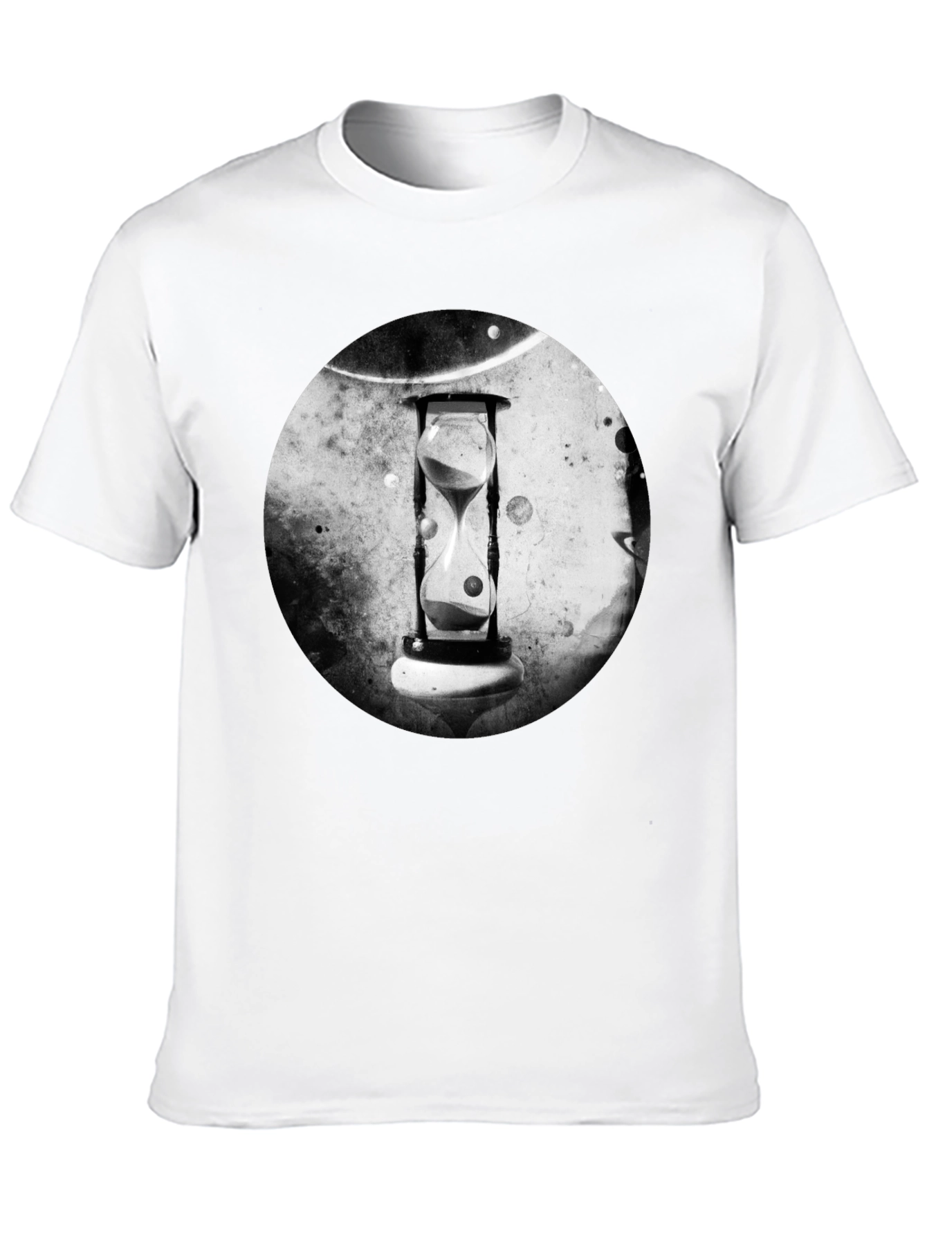 Abstract Hourglass Graphic Print Black T-Shirt