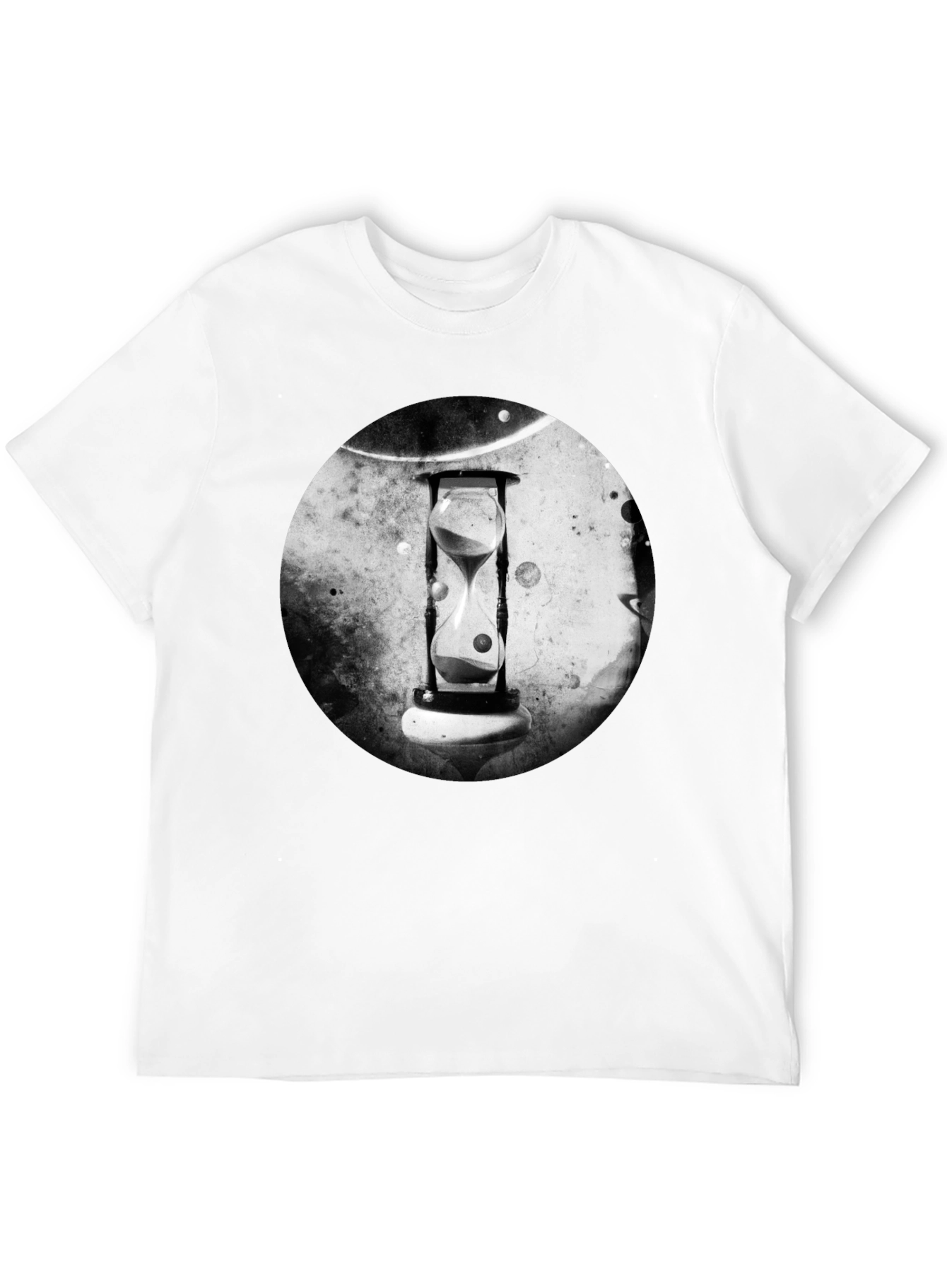 Abstract Hourglass Graphic Print Black T-Shirt