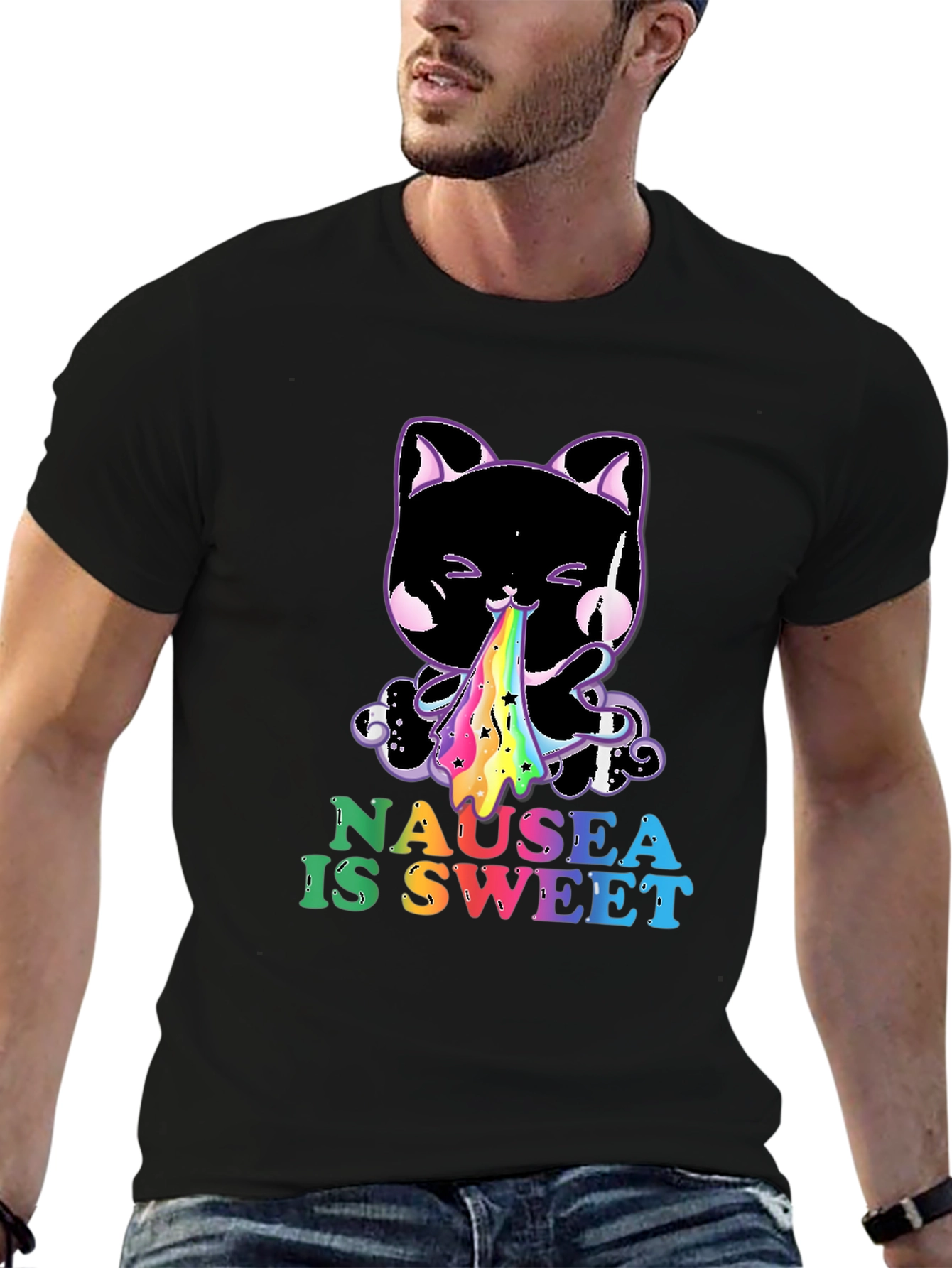 Nausea is Sweet Black T-Shirt
