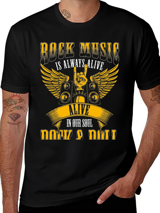 Rock Music Always Alive Black T-Shirt