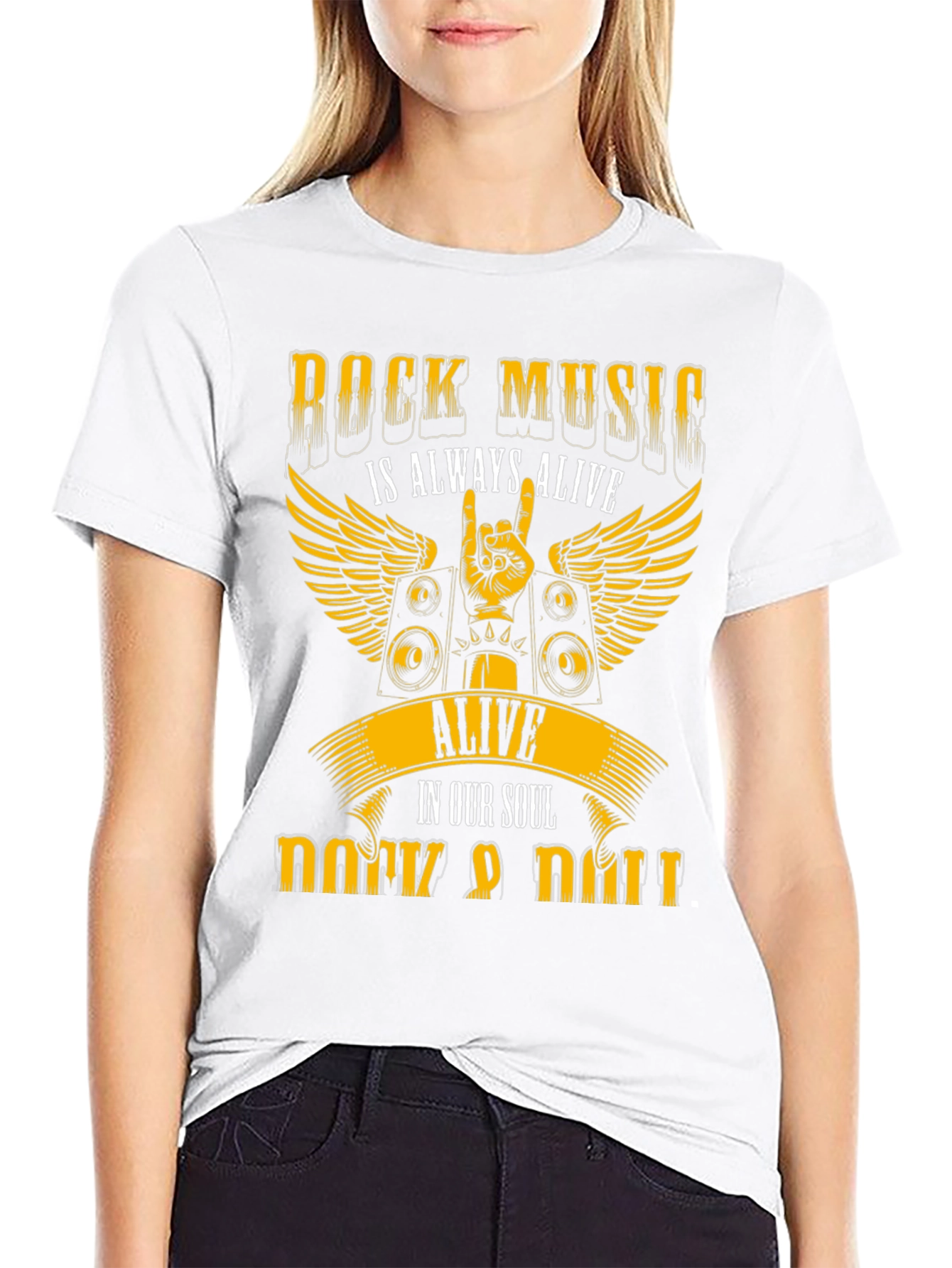 Rock Music Always Alive Black T-Shirt