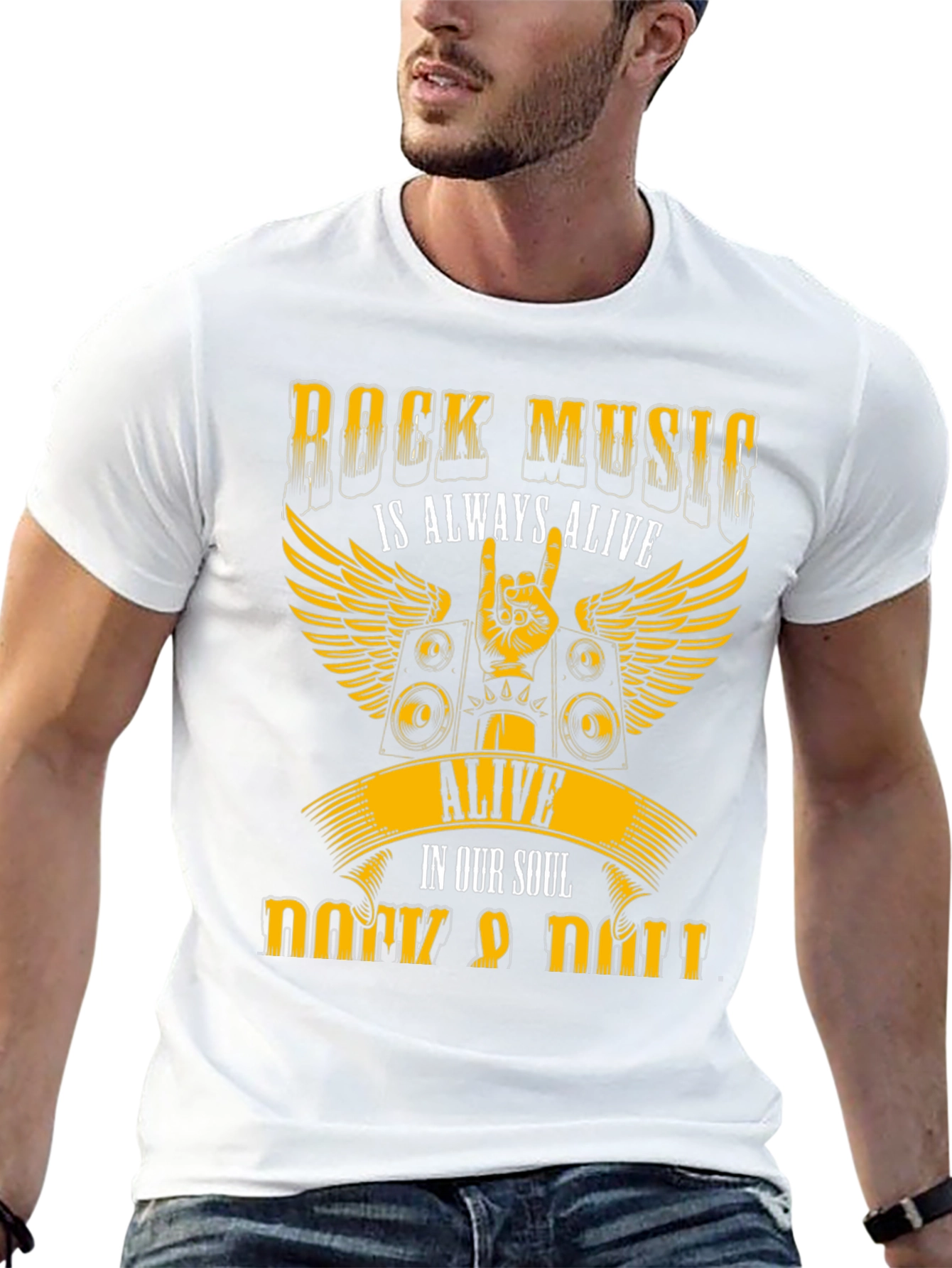 Rock Music Always Alive Black T-Shirt