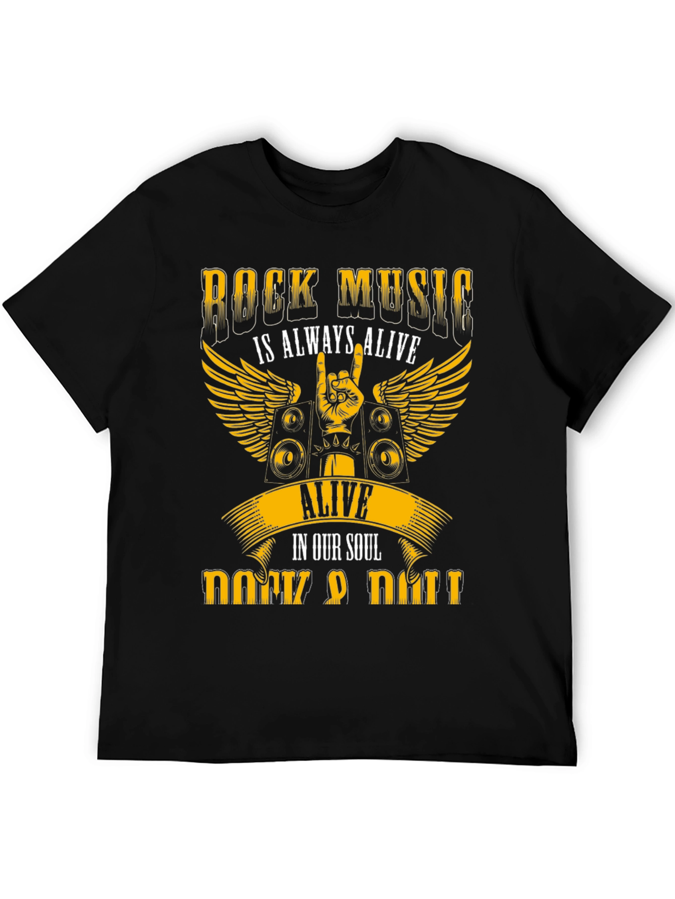 Rock Music Always Alive Black T-Shirt