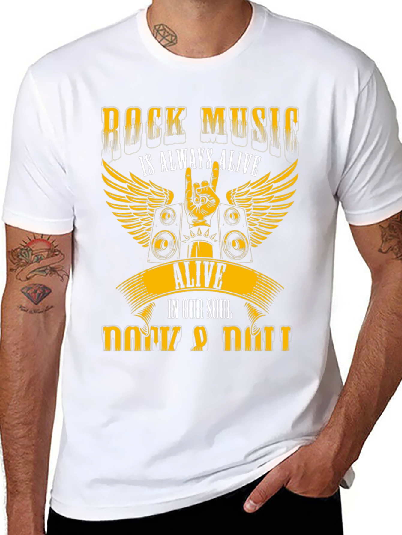 Rock Music Always Alive Black T-Shirt