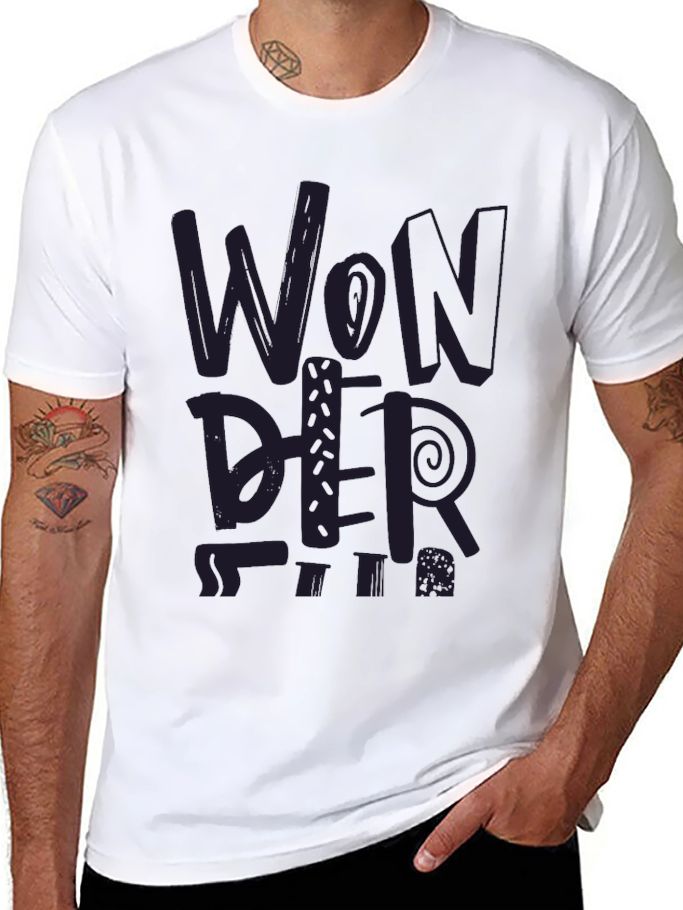 Wonder Graphic Tee - Trendy Print