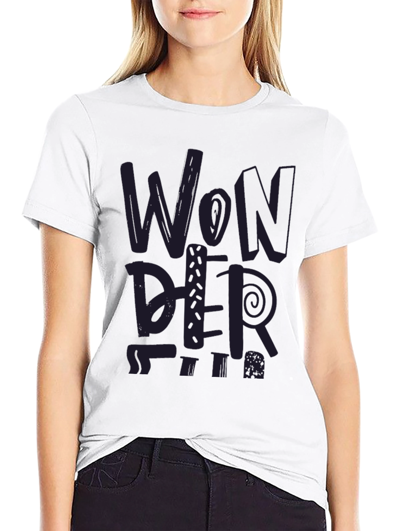 Wonder Graphic Tee - Trendy Print