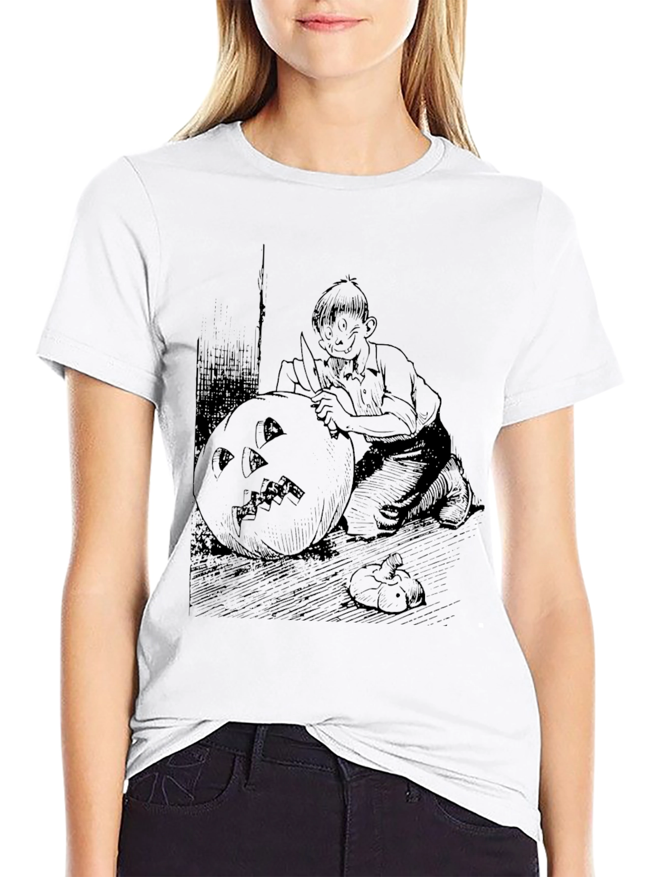 Halloween Carving T-Shirt - Spooky Season Tee