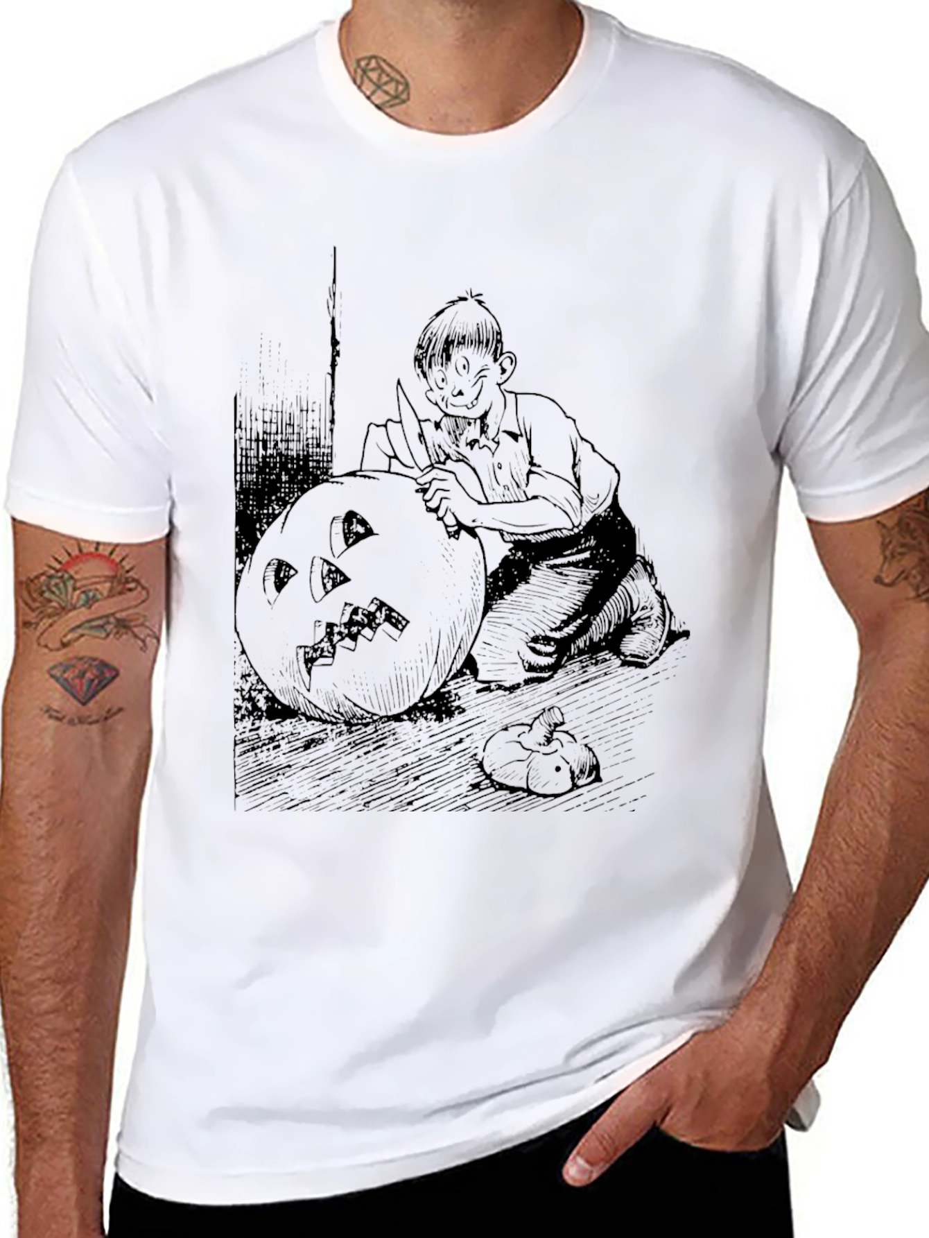 Halloween Carving T-Shirt - Spooky Season Tee