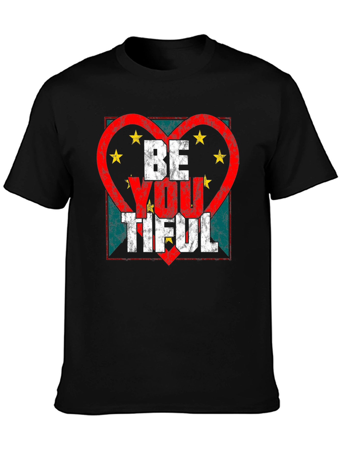 Be You Tiful Graphic Tee - Heart Star Design
