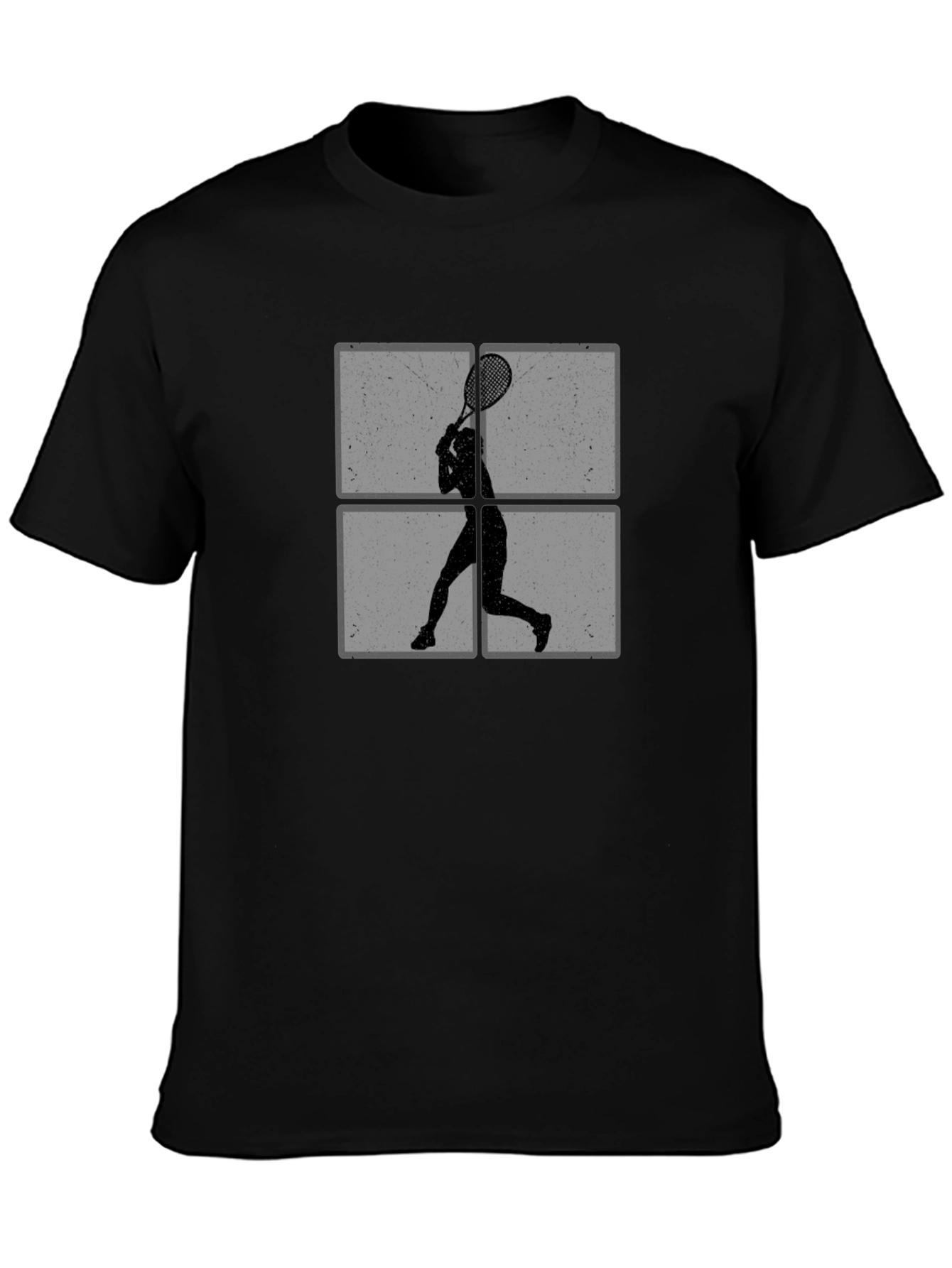 Tennis Player Silhouette Graphic T-Shirt