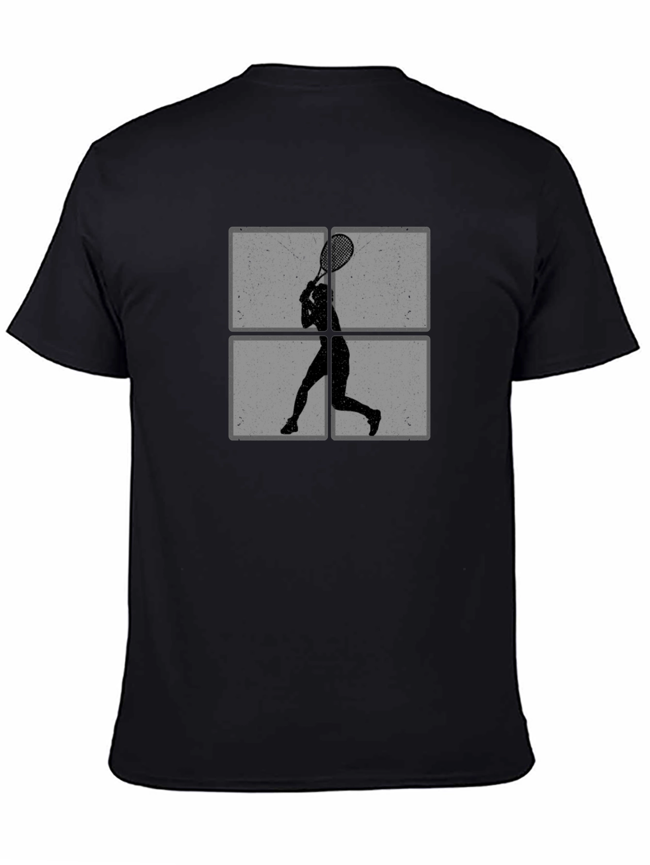 Tennis Player Silhouette Graphic T-Shirt