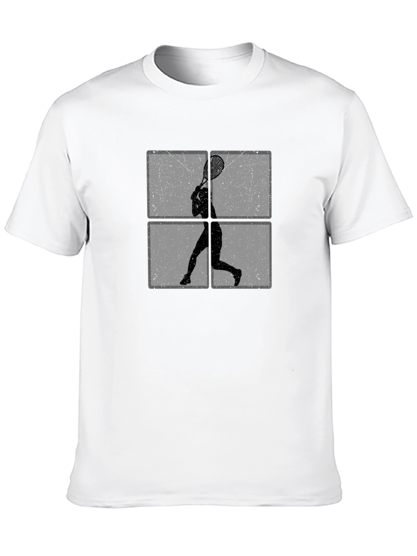 Tennis Player Silhouette Graphic T-Shirt
