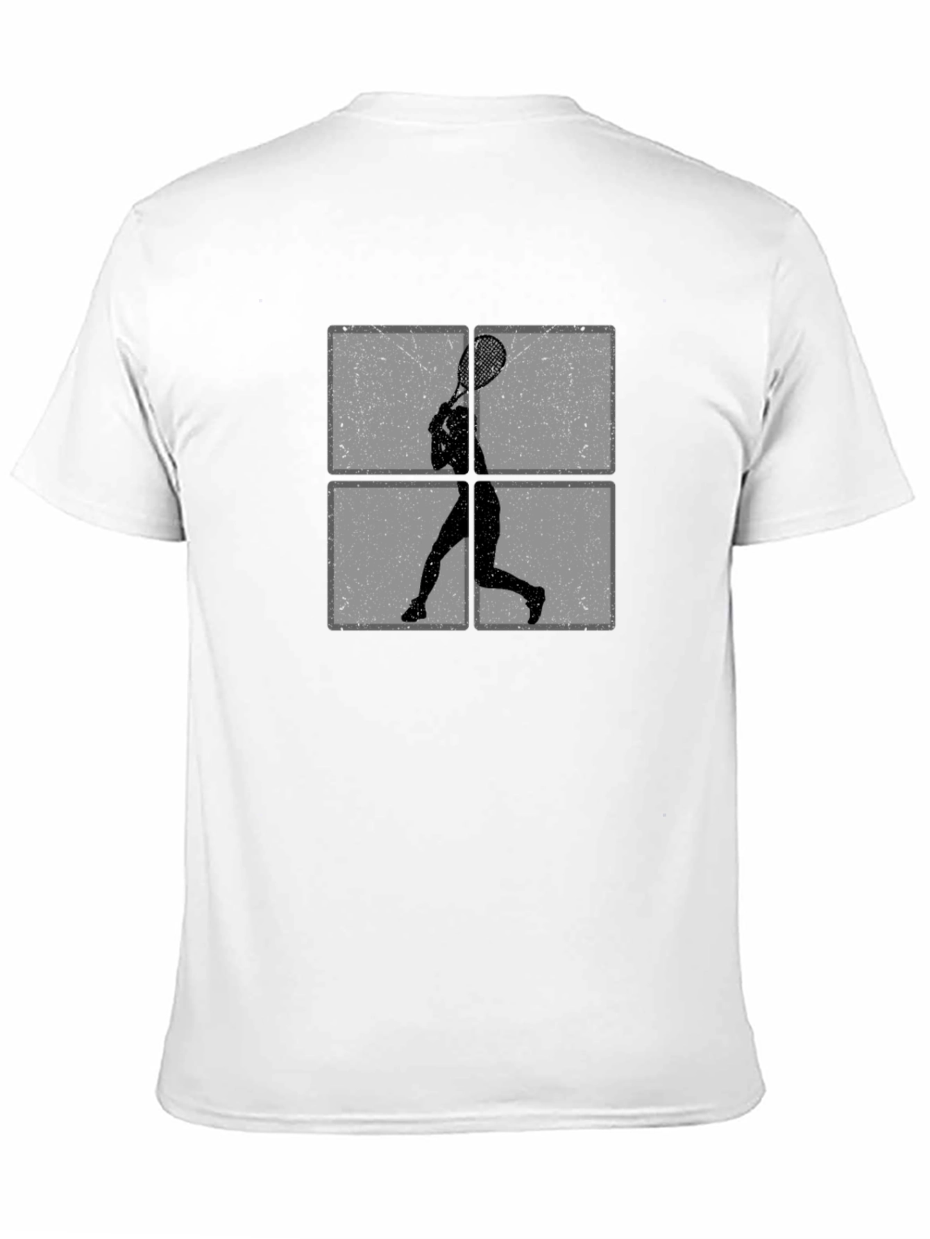 Tennis Player Silhouette Graphic T-Shirt
