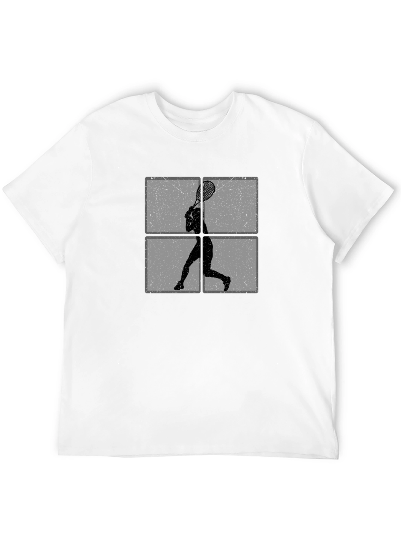 Tennis Player Silhouette Graphic T-Shirt