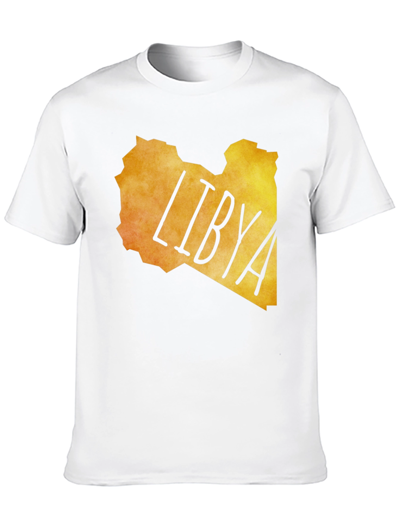 Libya Map Graphic T-Shirt - Black