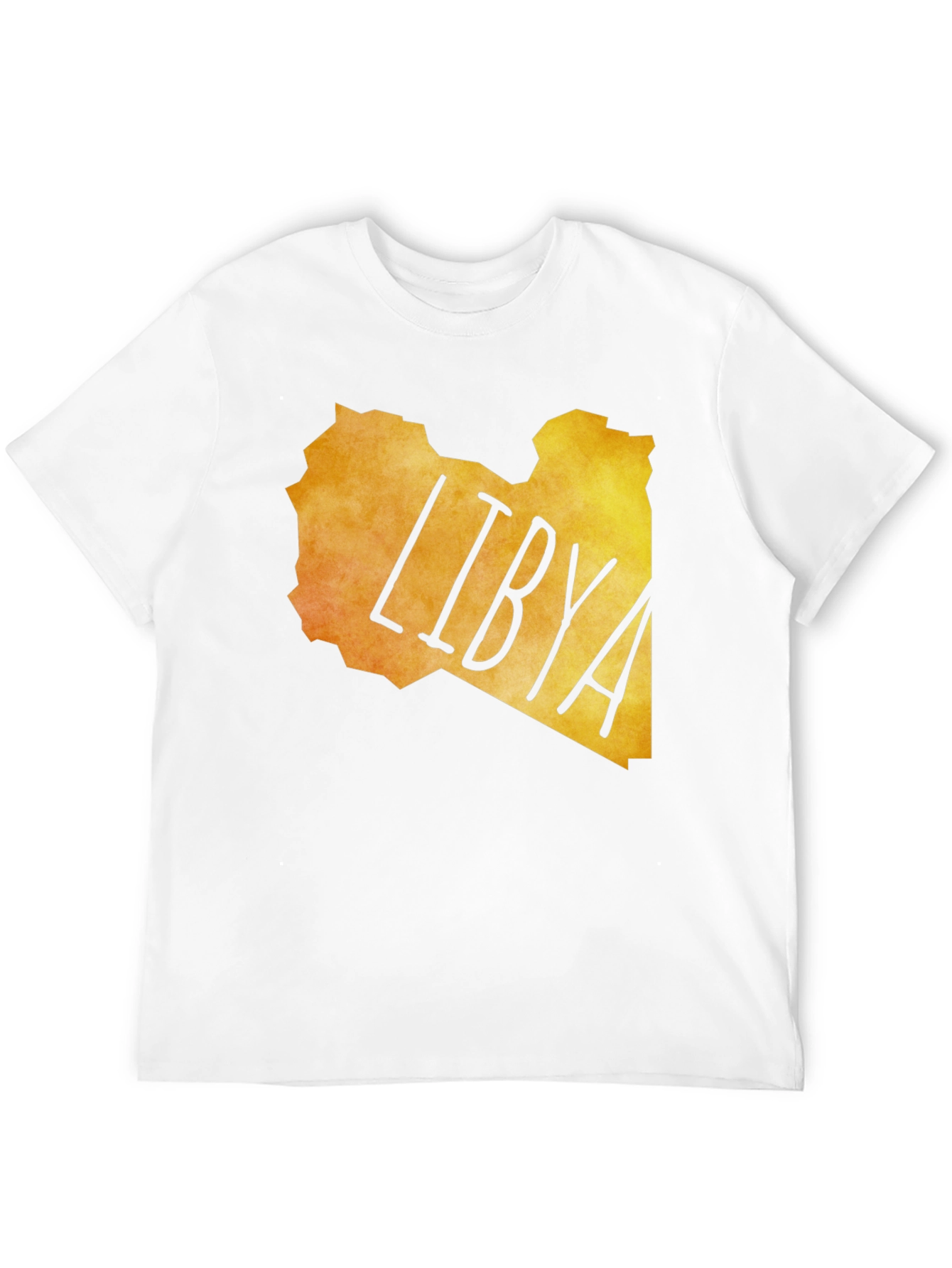 Libya Map Graphic T-Shirt - Black