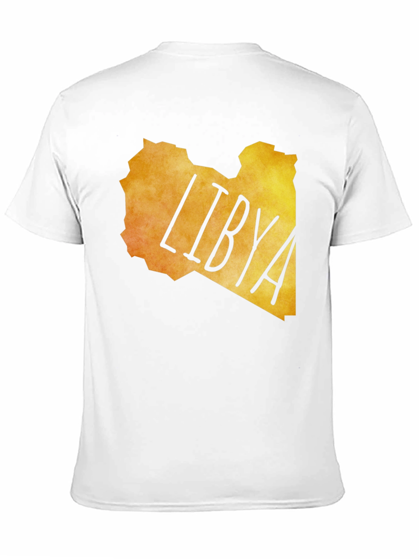 Libya Map Graphic T-Shirt - Black