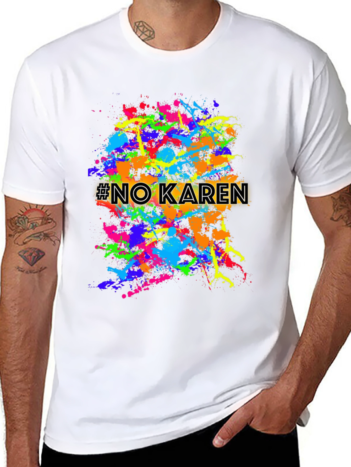 No Karen Splatter T-Shirt - Unisex Graphic Tee