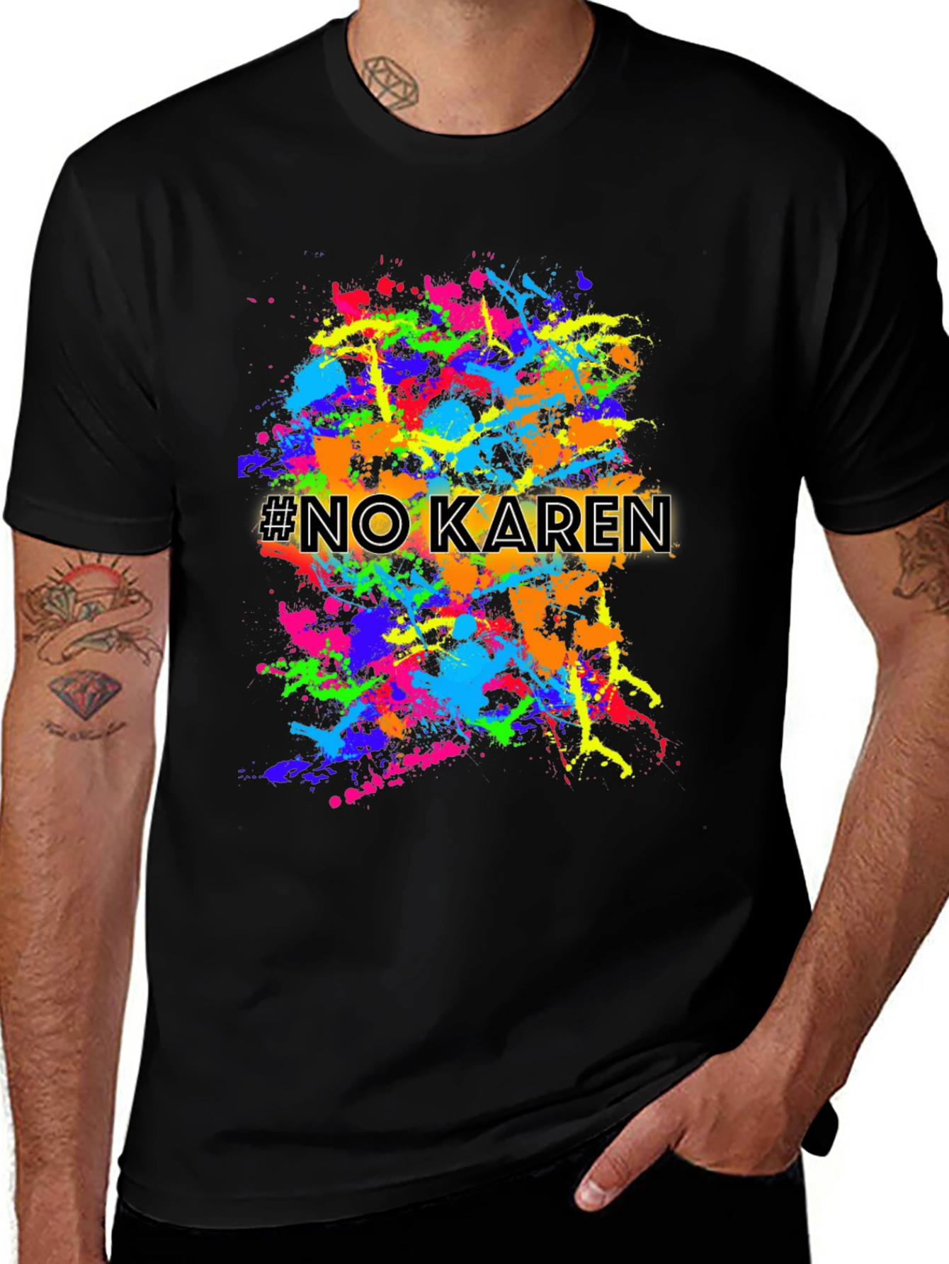 No Karen Splatter T-Shirt - Unisex Graphic Tee