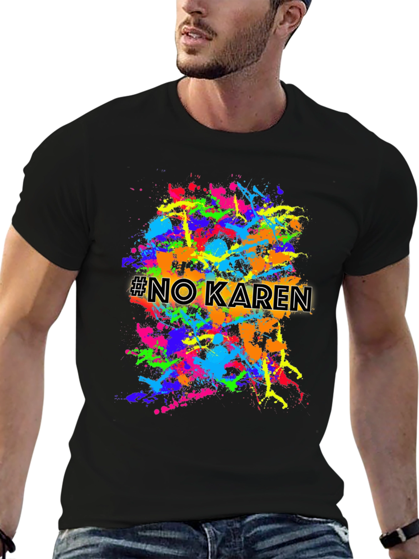 No Karen Splatter T-Shirt - Unisex Graphic Tee
