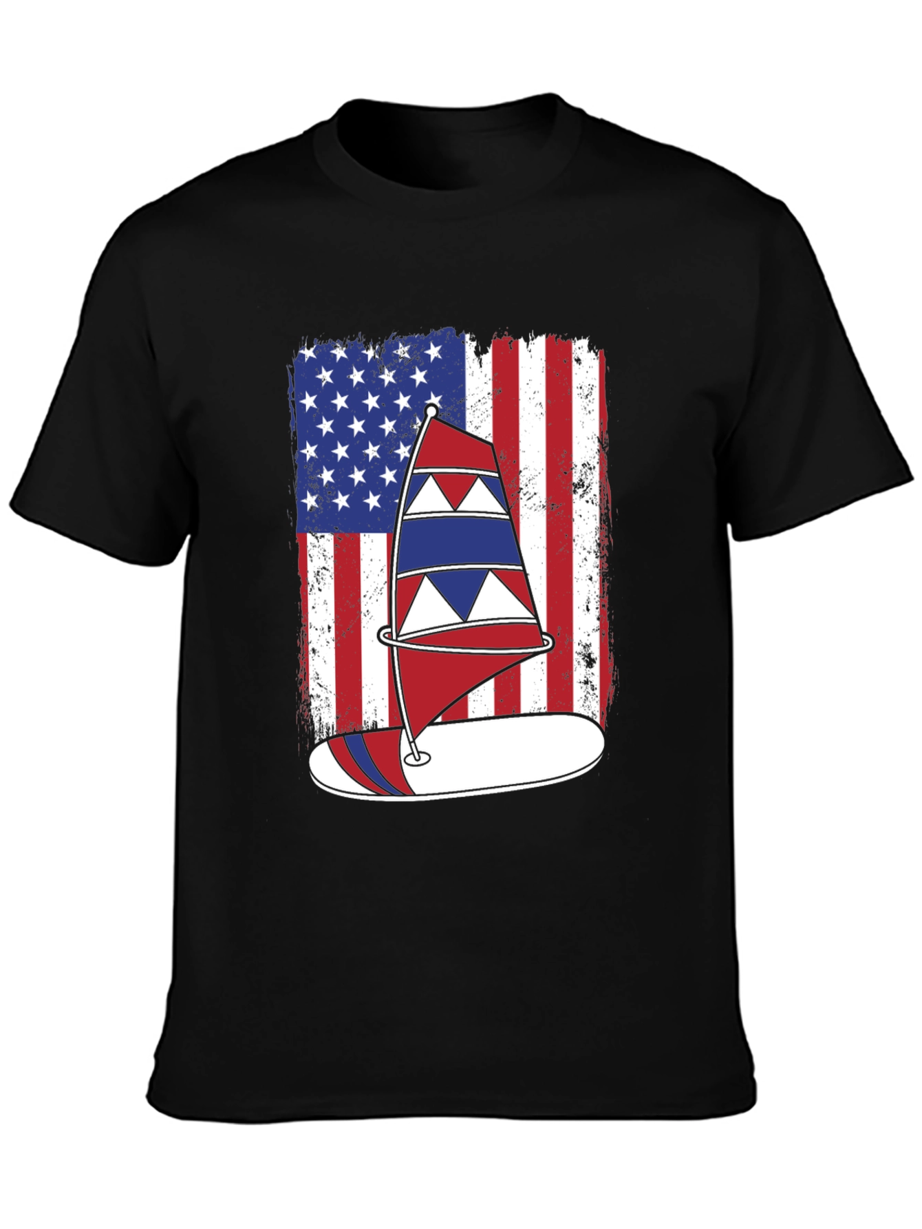 Patriotic Sailboat USA Flag T-Shirt