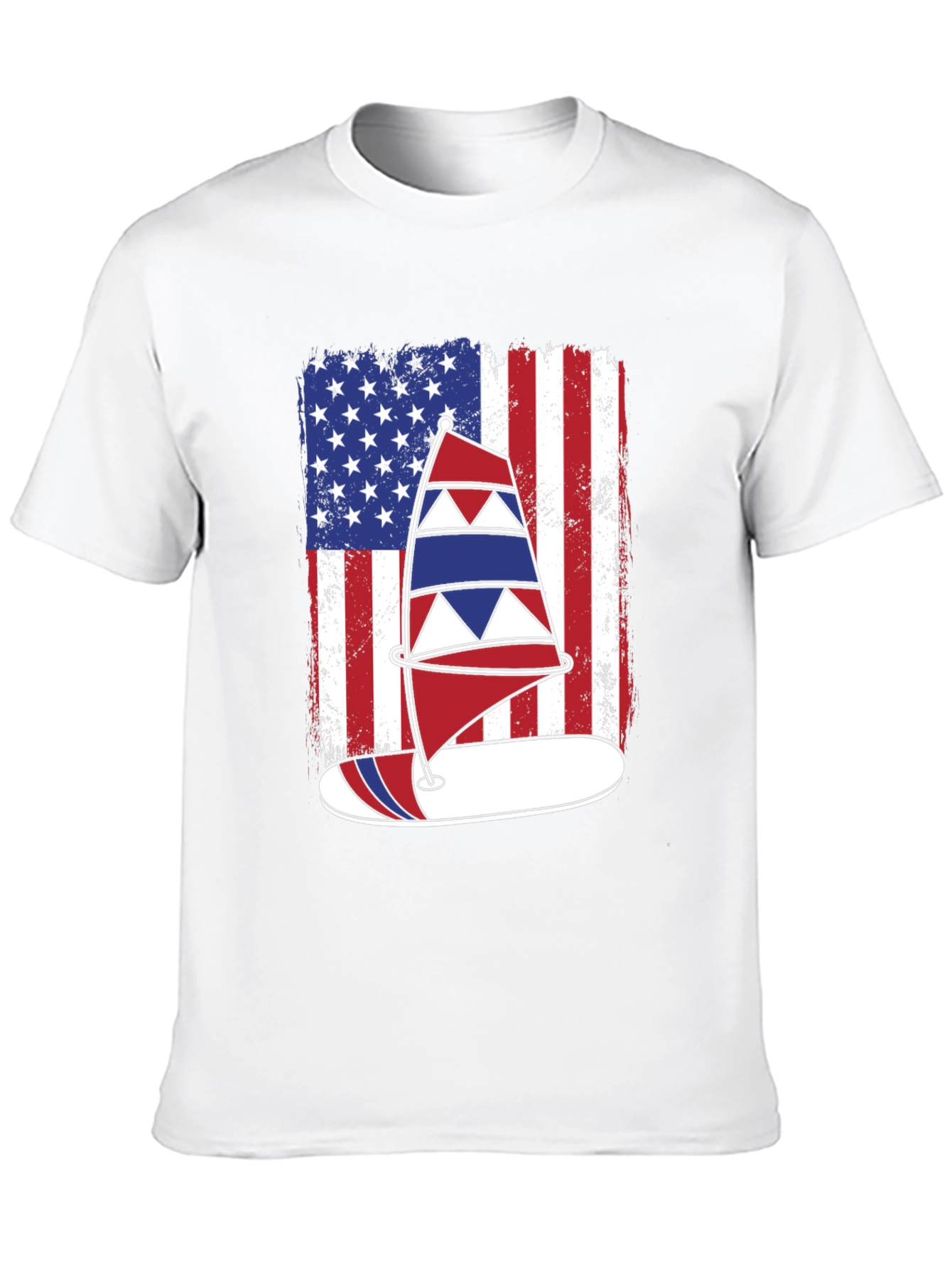 Patriotic Sailboat USA Flag T-Shirt