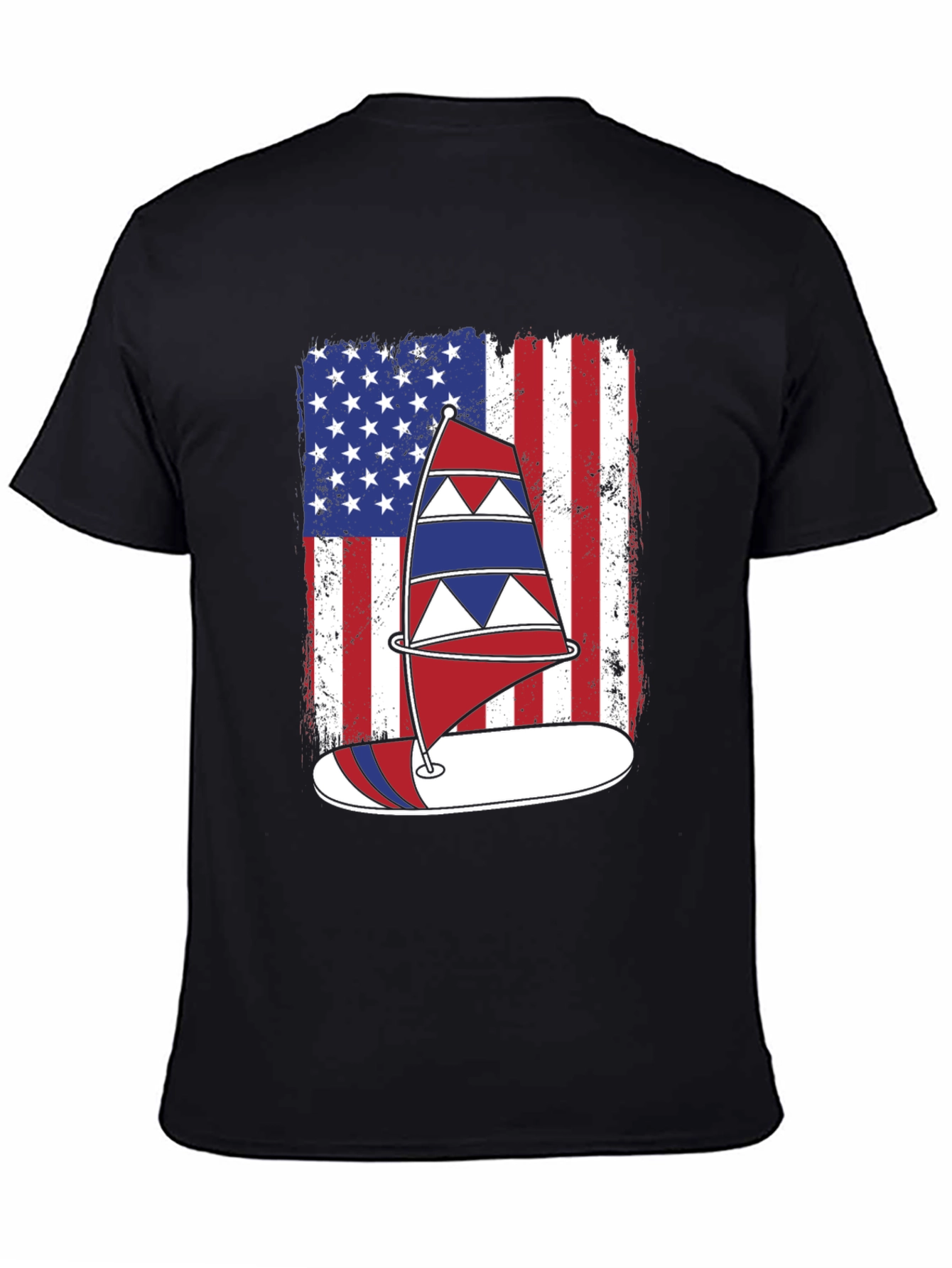 Patriotic Sailboat USA Flag T-Shirt
