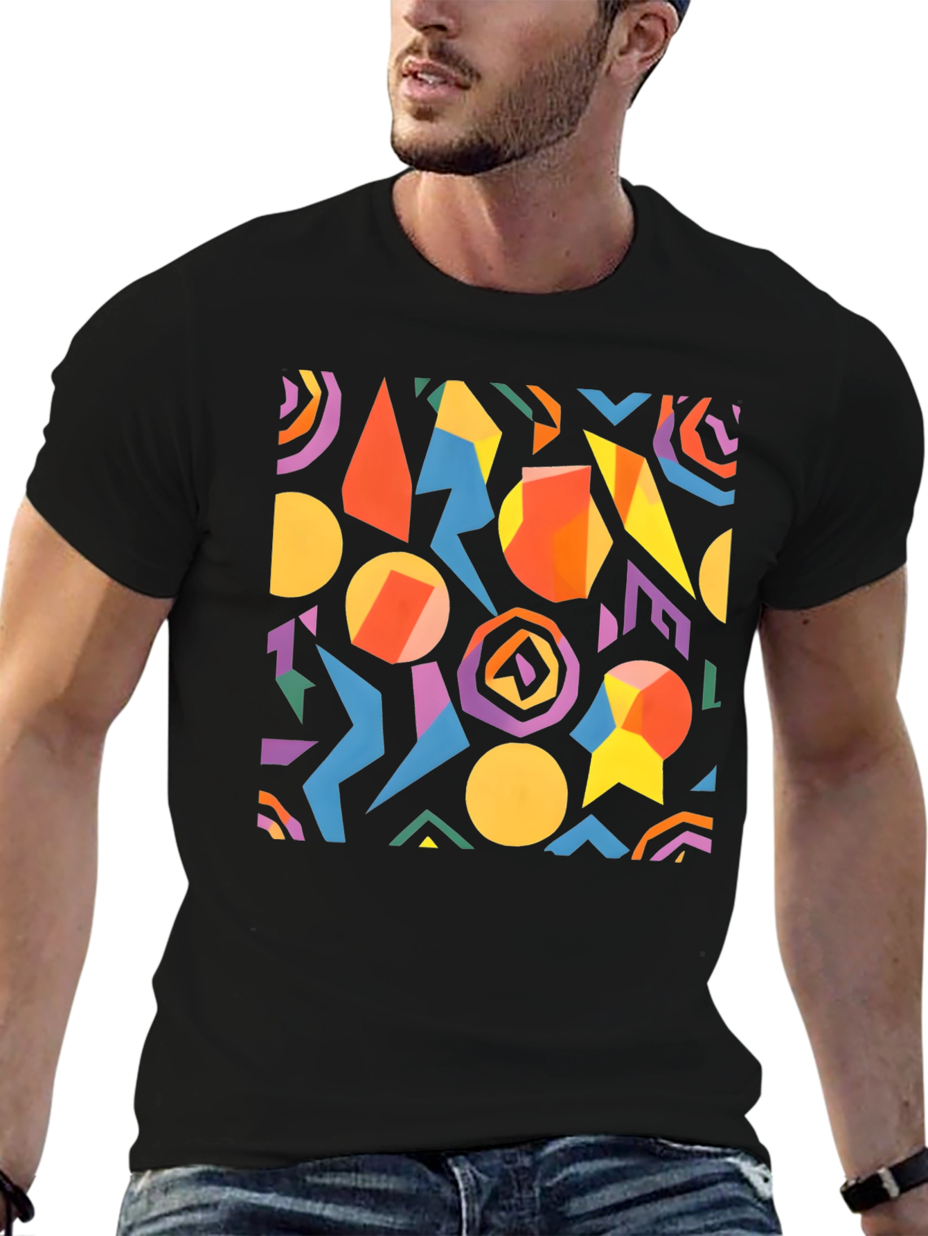 Bold Geometric Pattern T-Shirt