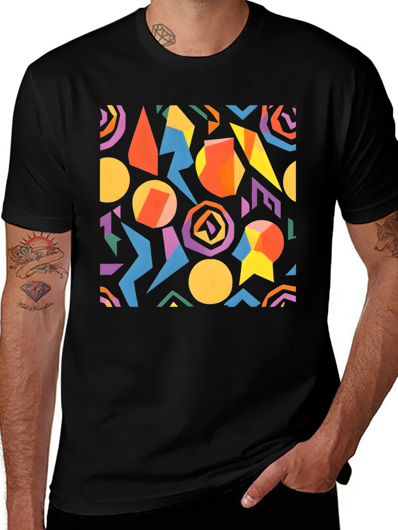 Bold Geometric Pattern T-Shirt