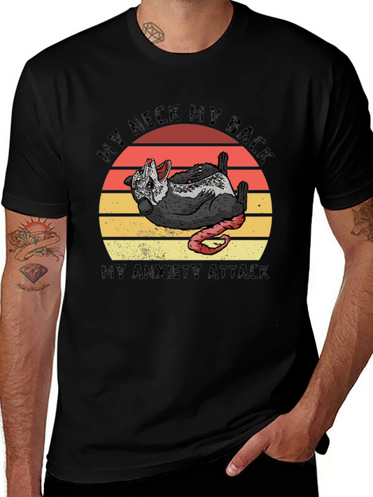 Funny Possum T-Shirt - My Neck My Back Anxiety Attack