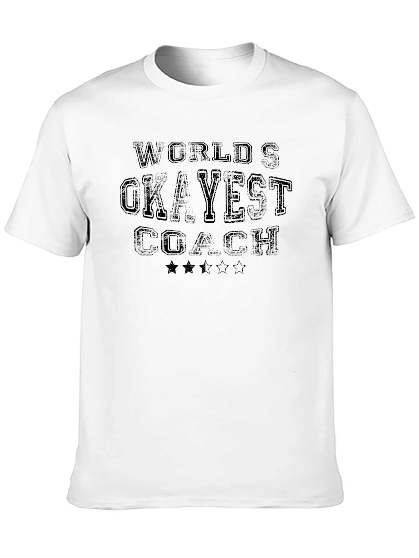 Worlds Okayest Coach Funny Graphic Tee