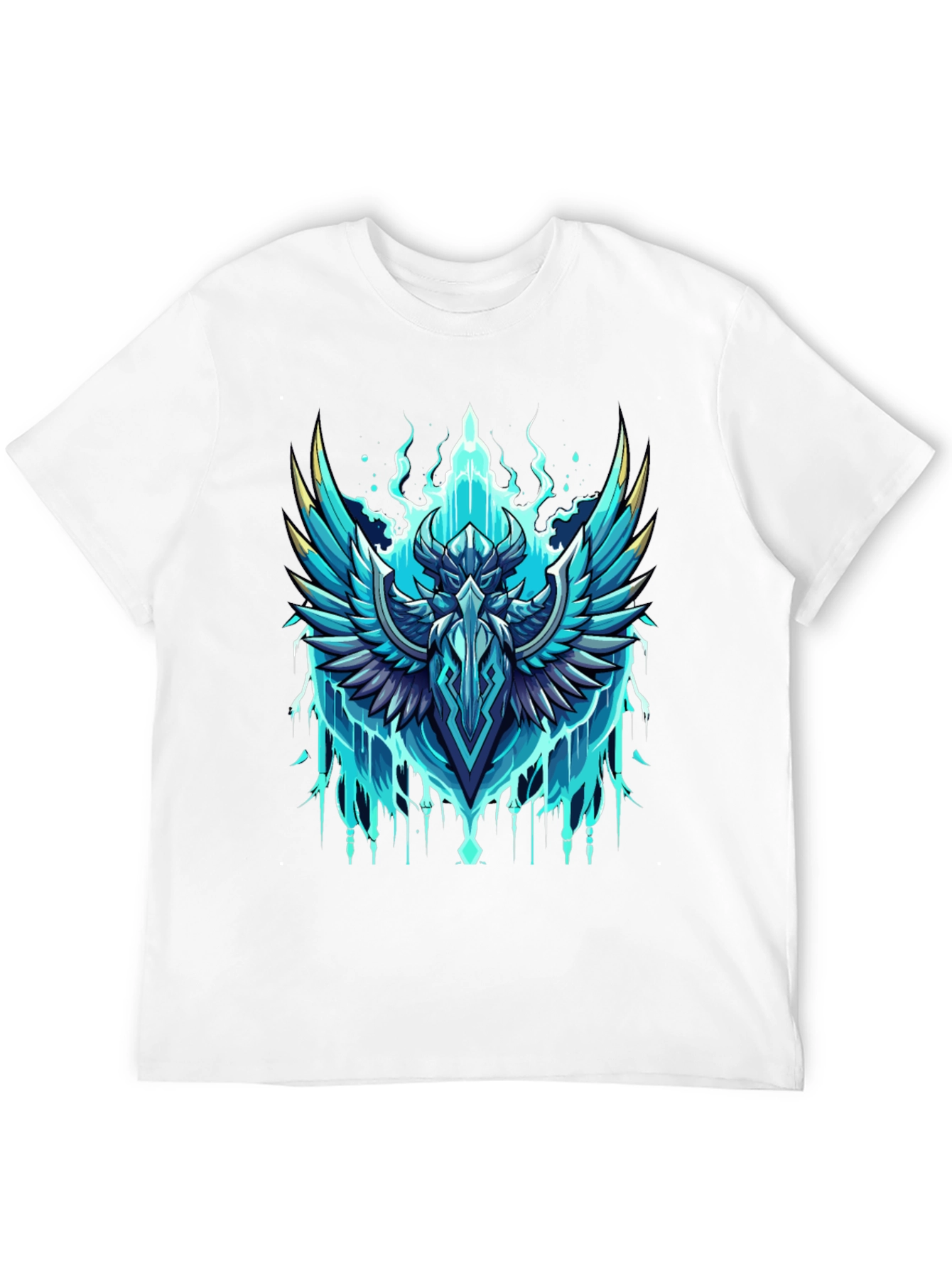 Epic Winged Crest Graphic Tee - Black Cotton